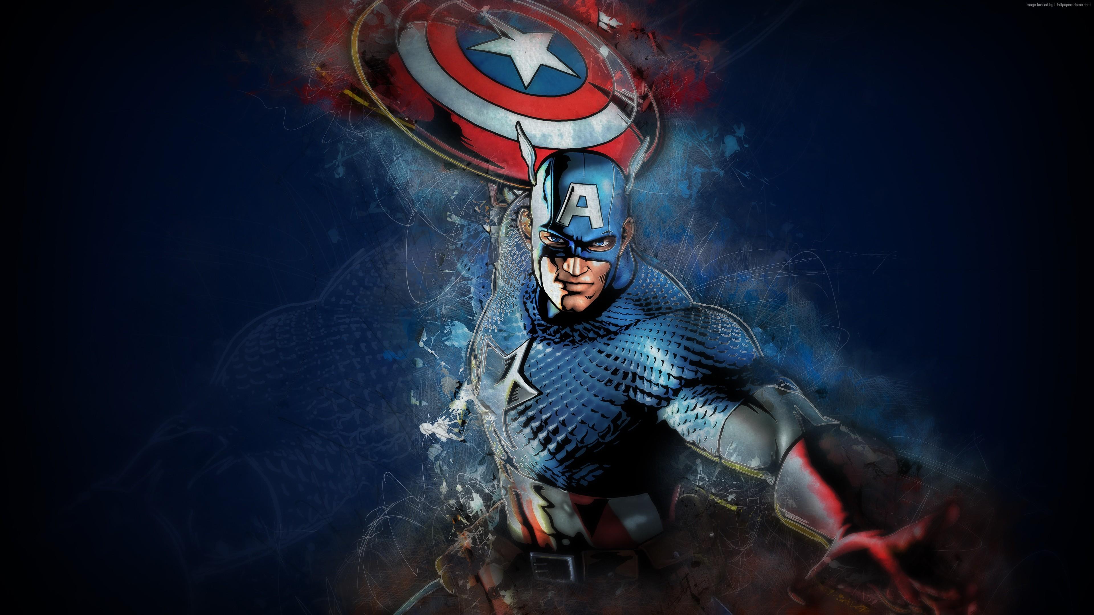 3840 x 2160 · jpeg - Wallpaper Captain America, Marvel Comics, 4K, Art Wallpaper Download ...