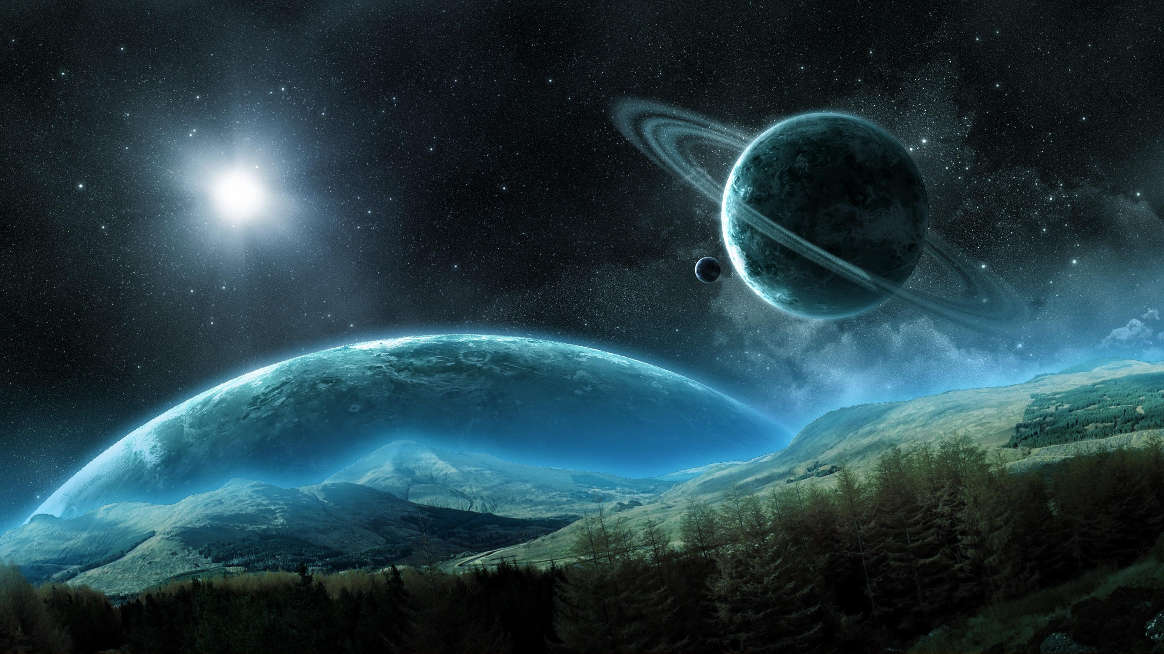 3840 x 2160 · jpeg - Planets in Outer Space 4k Ultra HD Wallpaper | Background Image ...
