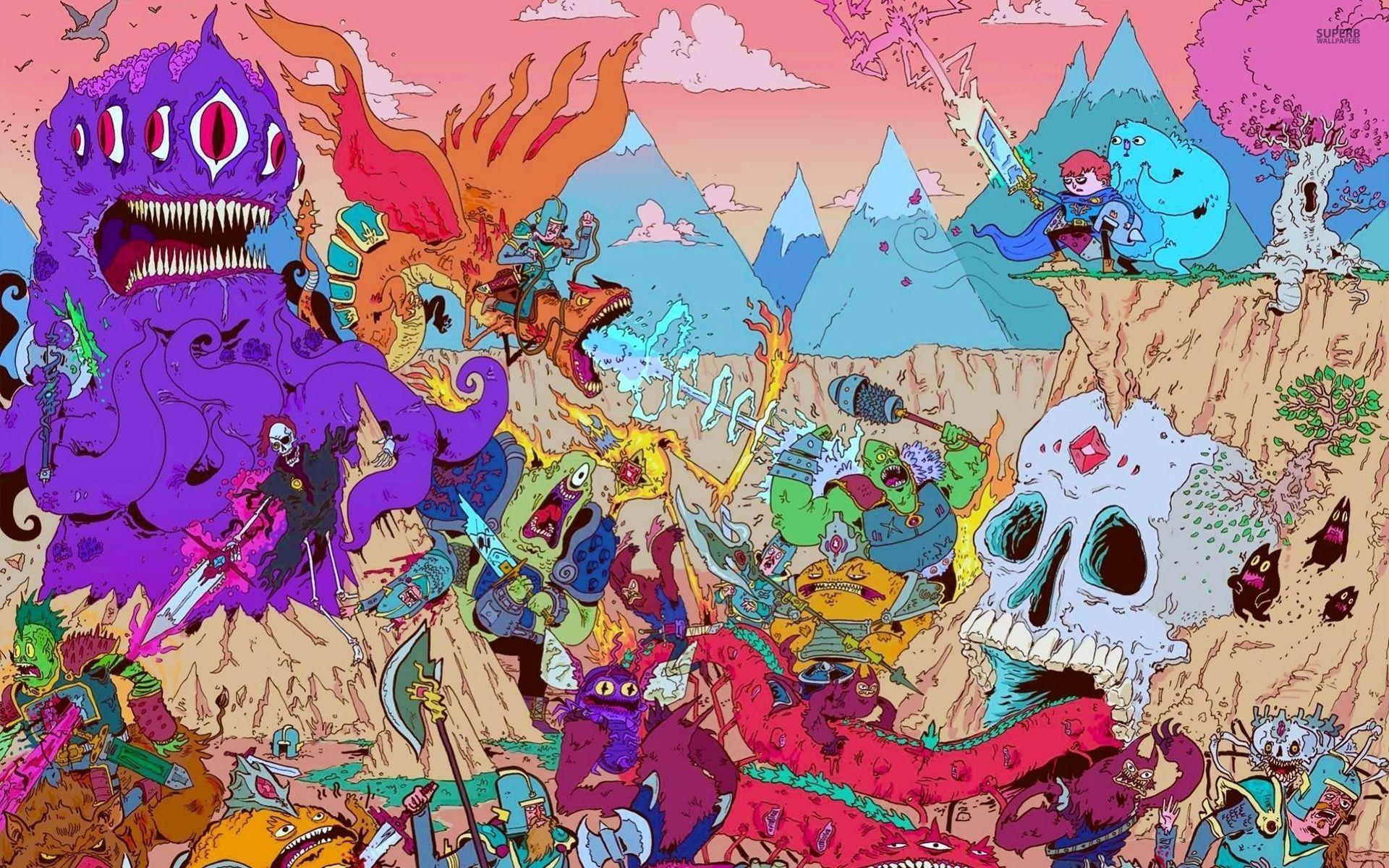 1920 x 1200 · jpeg - Psychedelic Adventure Time Wallpapers - Wallpaper Cave