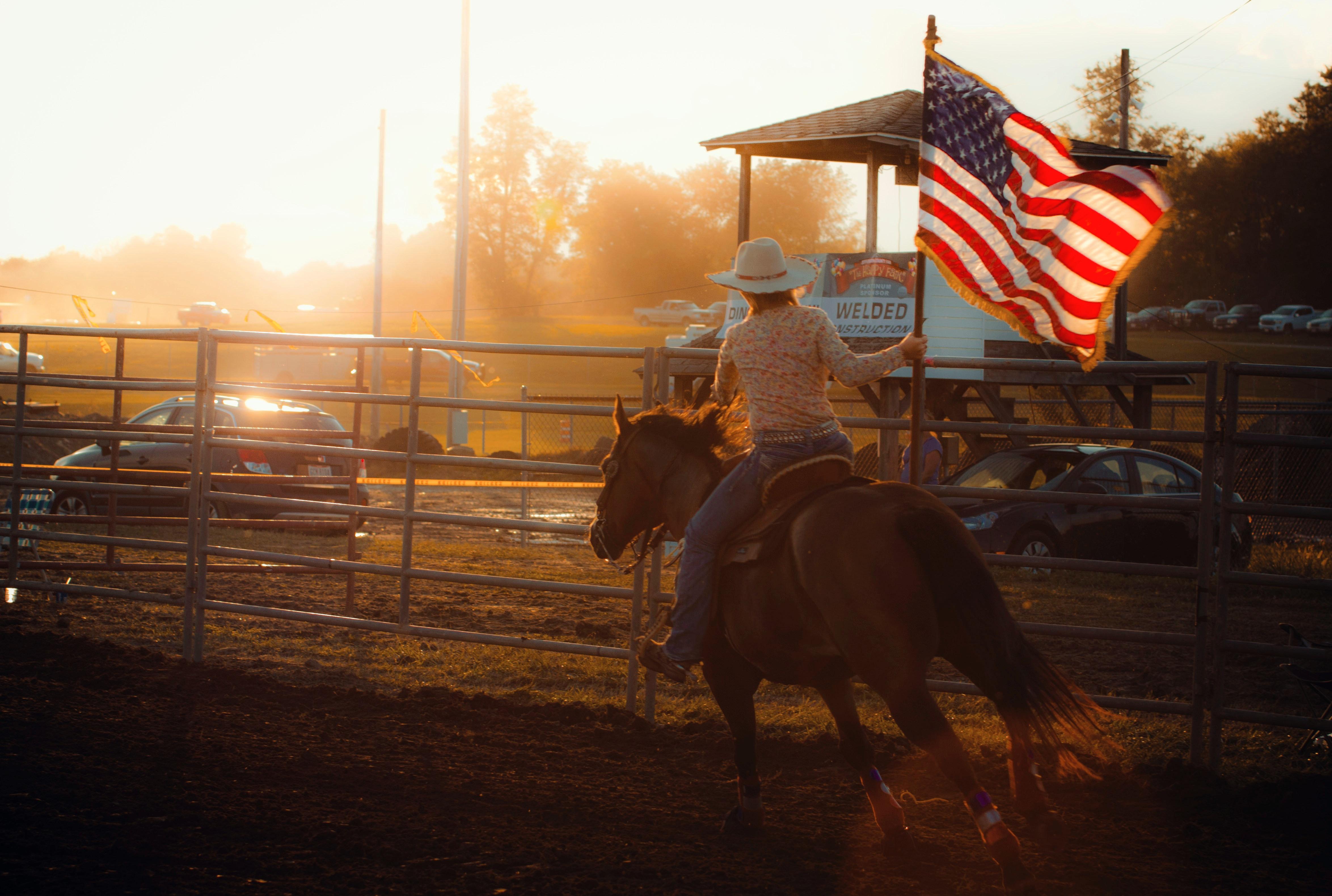 4697 x 3161 · jpeg - Free stock photo of American flag, country, cowgirl