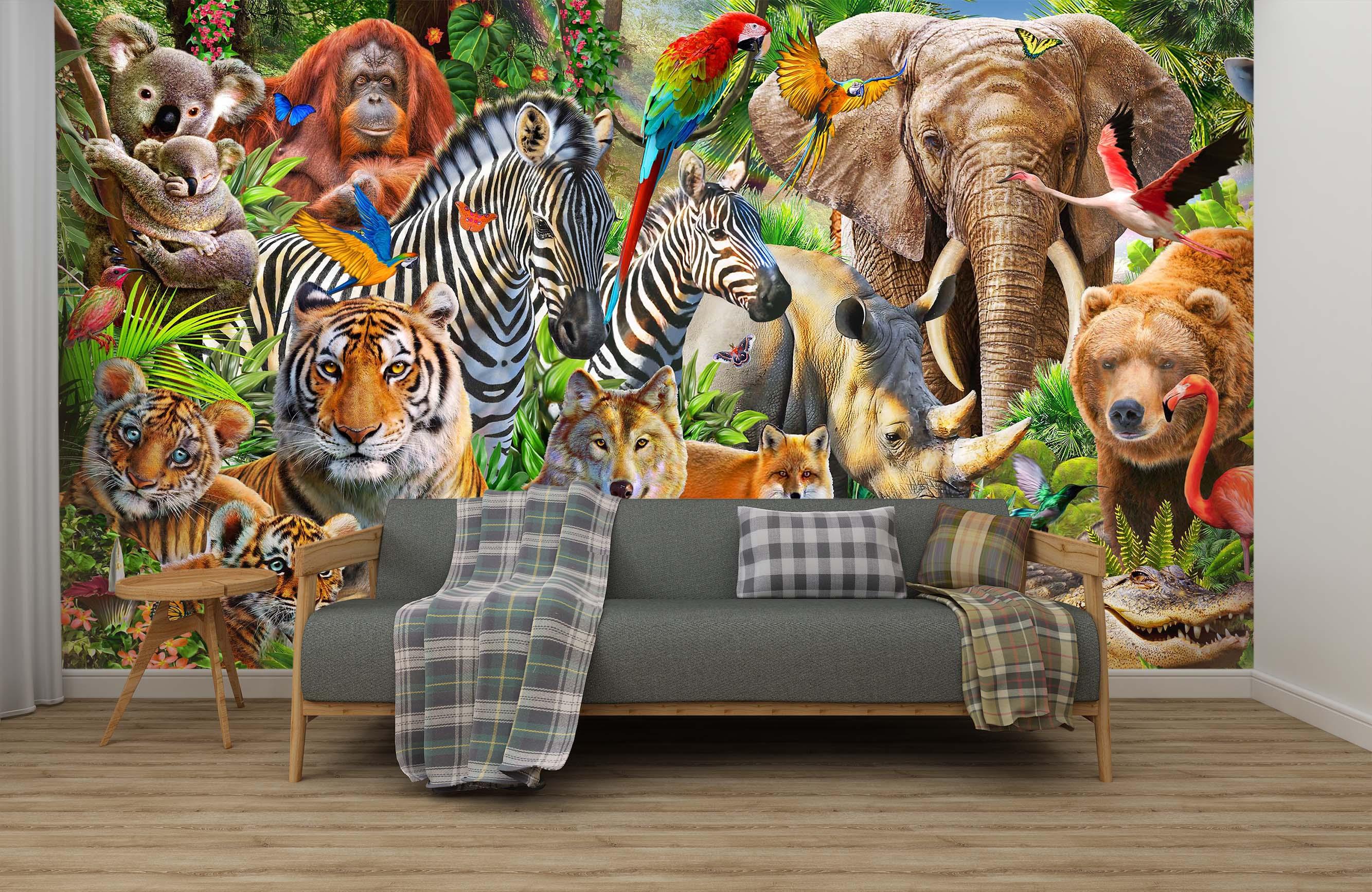 2667 x 1733 · jpeg - 3D Animal World 1424 Adrian Chesterman Wall Mural Wall Murals | AJ ...