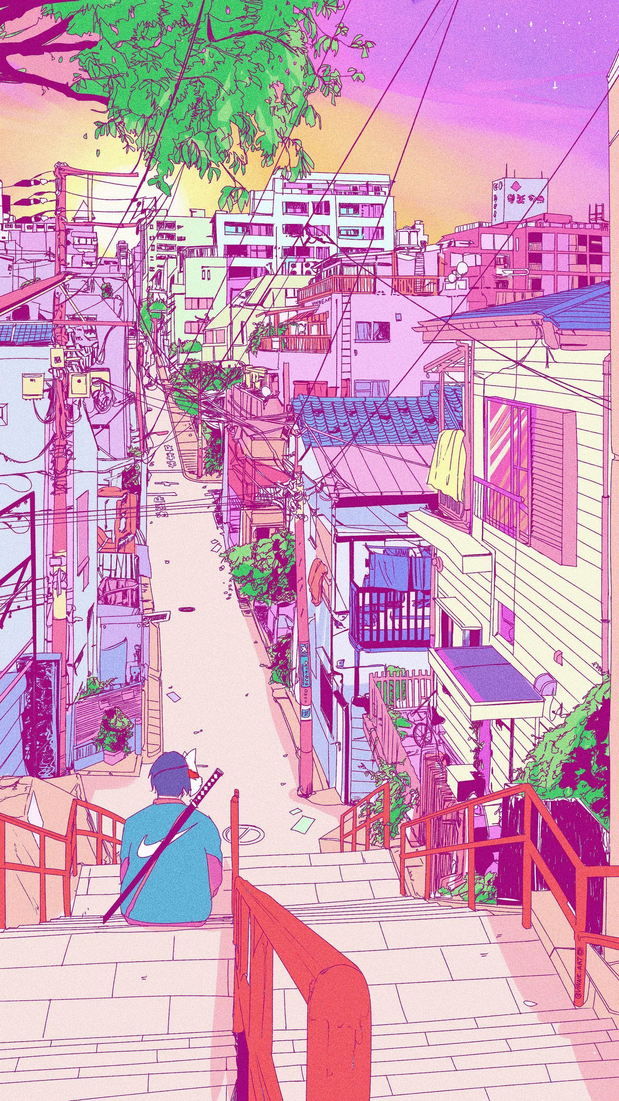2030 x 3609 · jpeg - Neon Anime Aesthetic Wallpapers - Wallpaper Cave