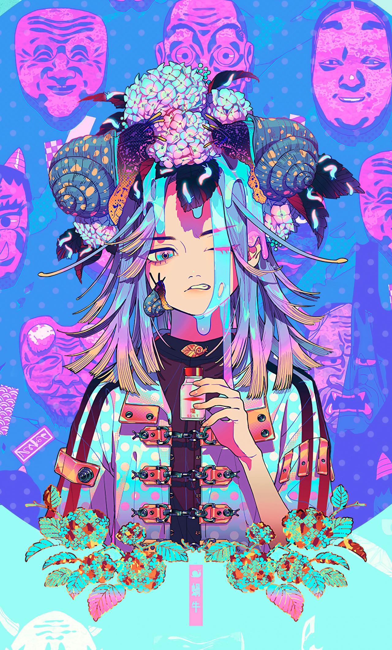 1280 x 2120 · jpeg - Anime Aesthetic Glitch Wallpapers - Wallpaper Cave
