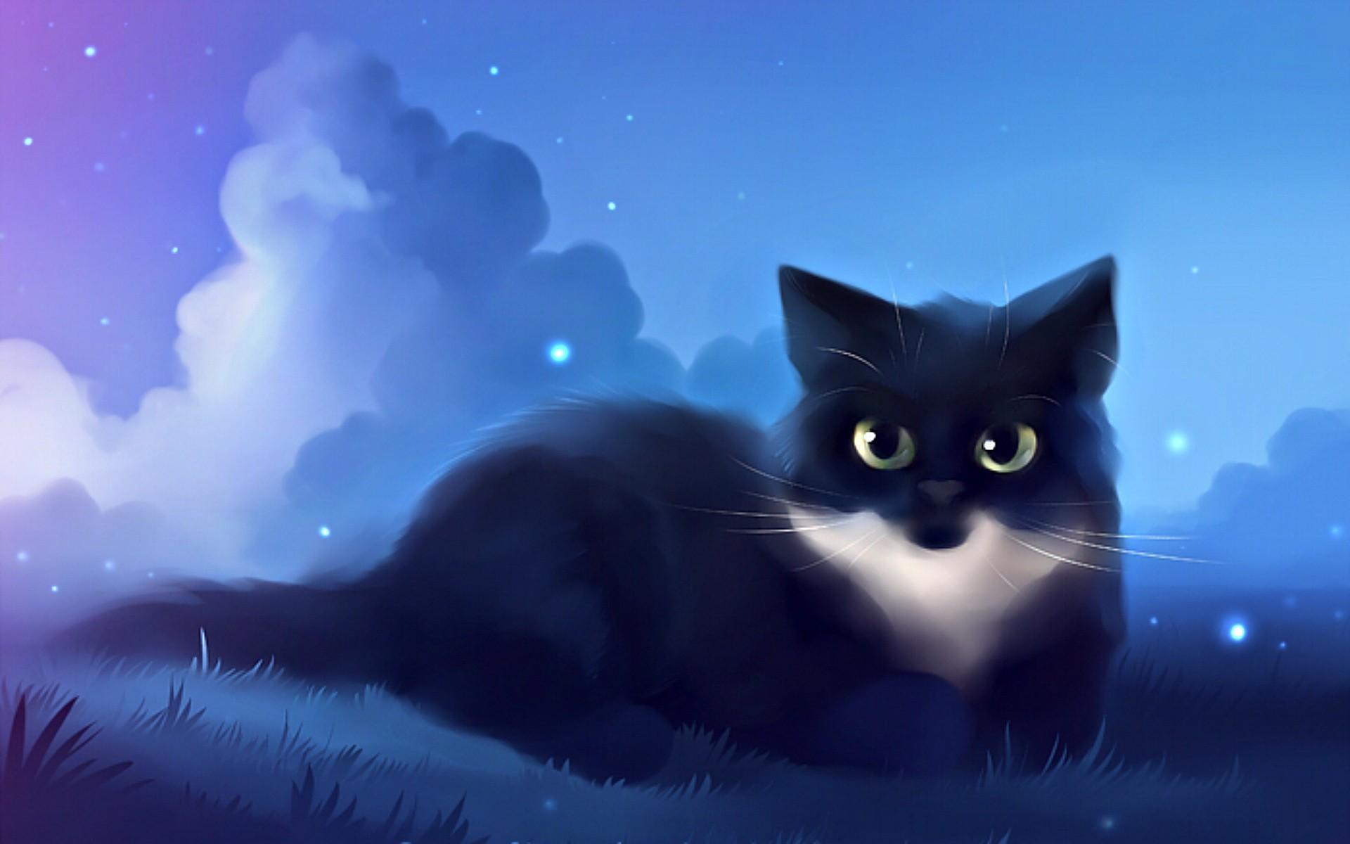1920 x 1200 · jpeg - Cute Kitty Cat Anime Wallpapers - Wallpaper Cave