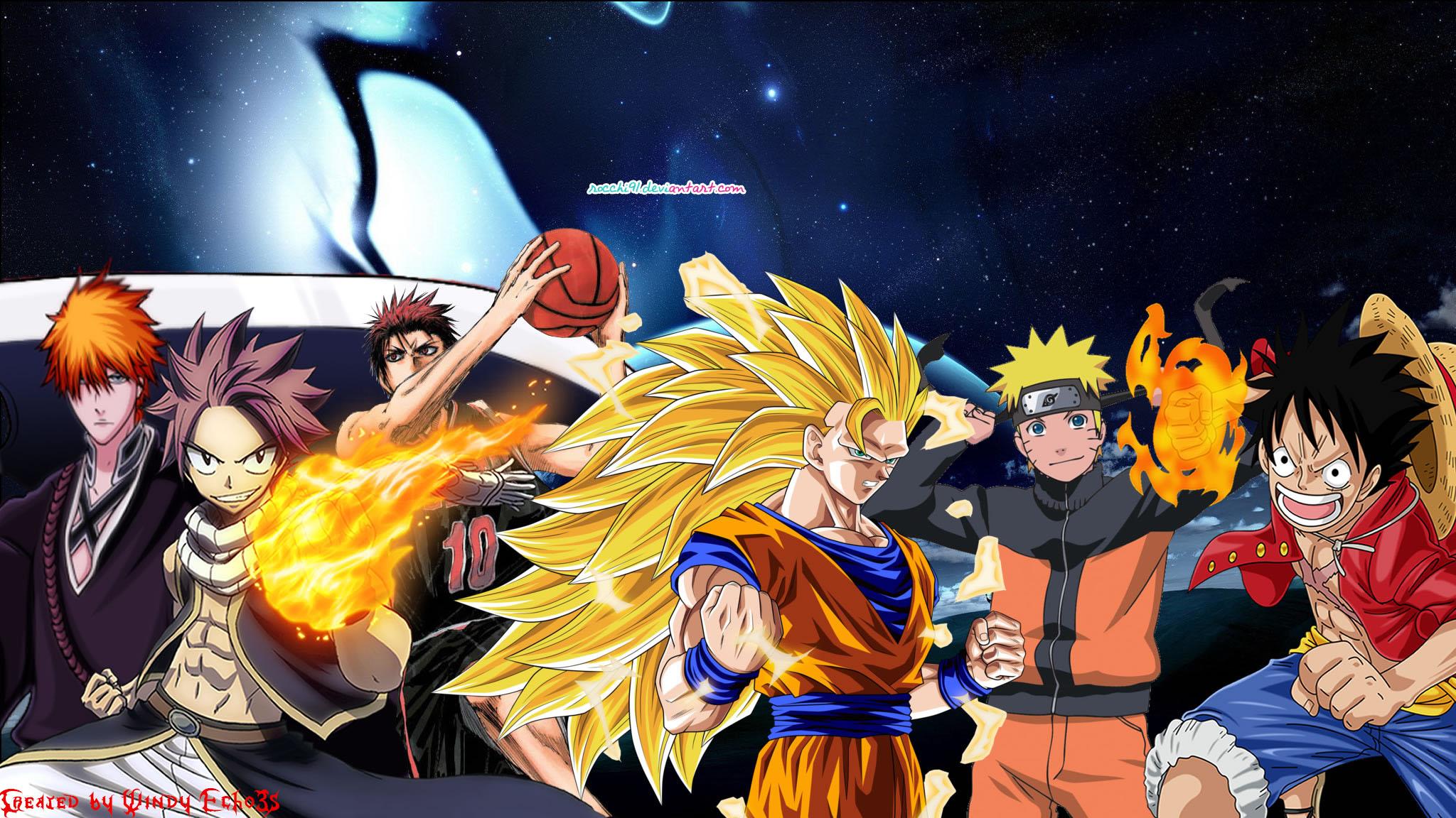 2048 x 1152 · jpeg - Anime Collaboration Wallpaper # 2 Goku and Friends by WindyEchoes on ...