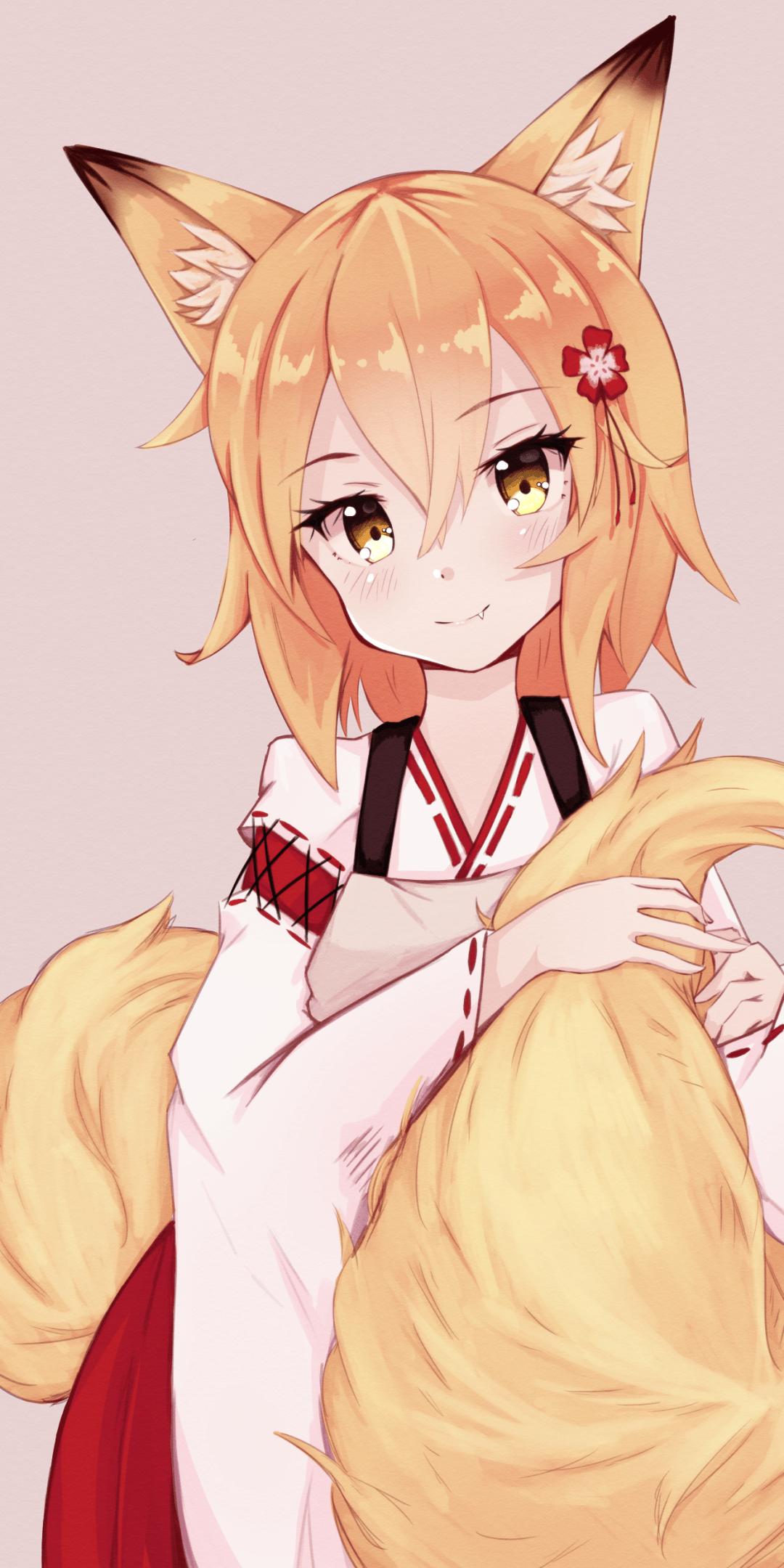 1080 x 2160 · png - Cute Fox Anime Wallpapers - Wallpaper Cave