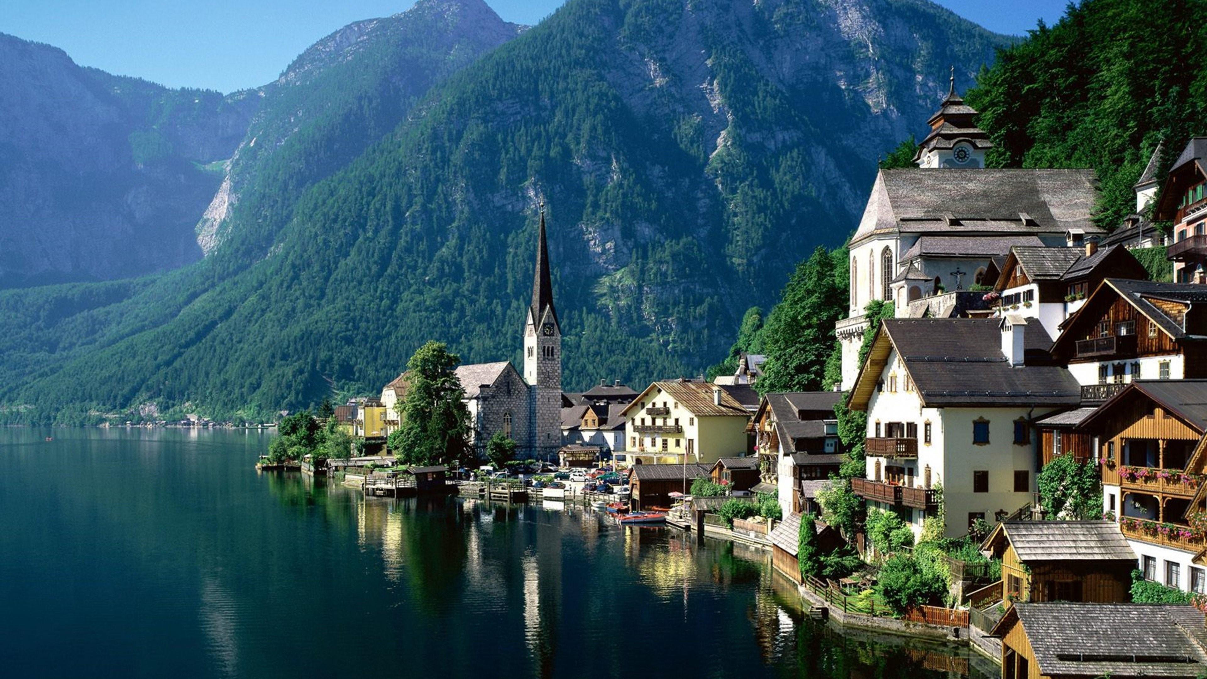 3840 x 2160 · jpeg - Wonderful mountain village - Hallstatt, Austria wallpaper - backiee