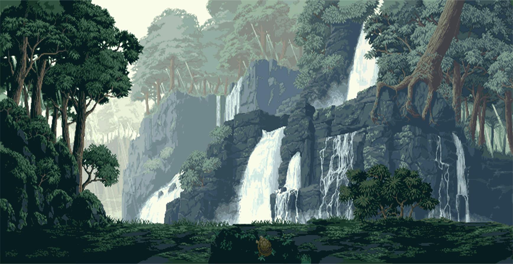 1736 x 894 · animatedgif - Thumb Image - Forest Pixel Art Gif - 1736x894 Wallpaper - teahub.io
