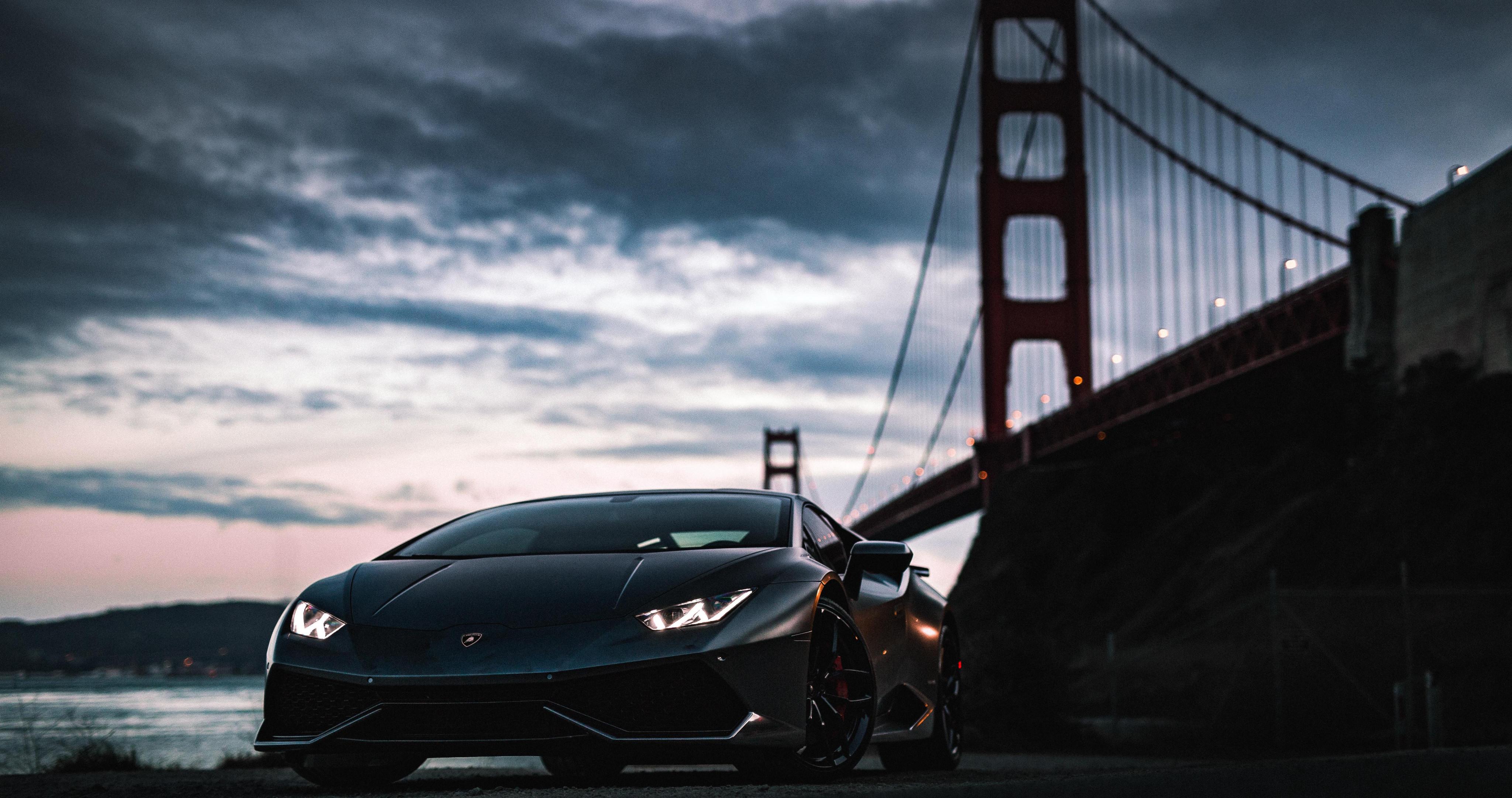 4096 x 2160 · jpeg - Lamborghini Beautiful Black Sport Car in USA 4096x2160 4K - Wallpaper ...