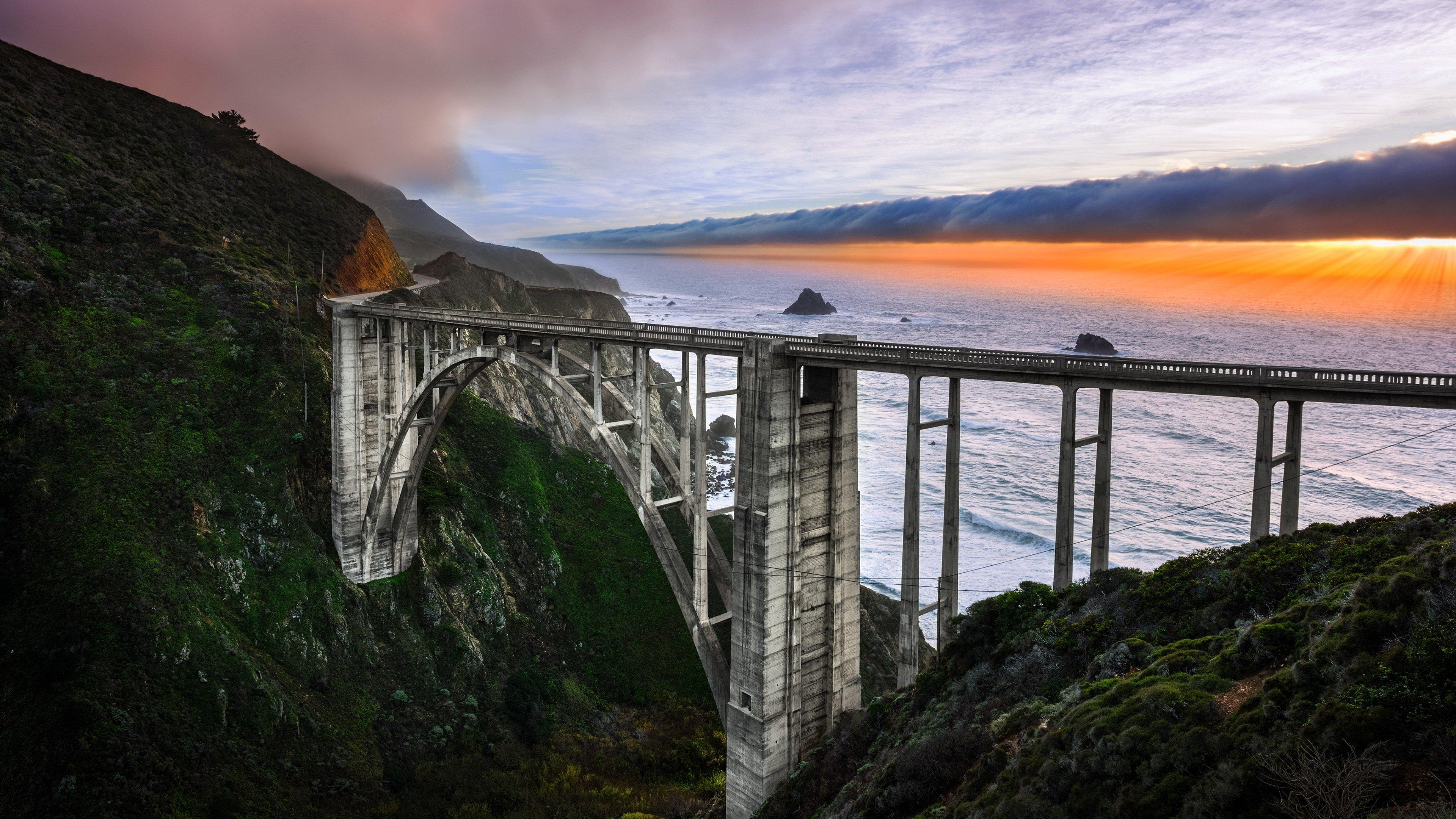 3840 x 2160 · jpeg - Bixby Creek Bridge Big Sur California 4K Desktop Wallpaper wallpaper ...