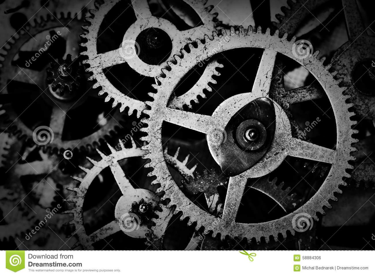 1300 x 957 · jpeg - Grunge Gear, Cog Wheels Black And White Background. Industrial, Science ...