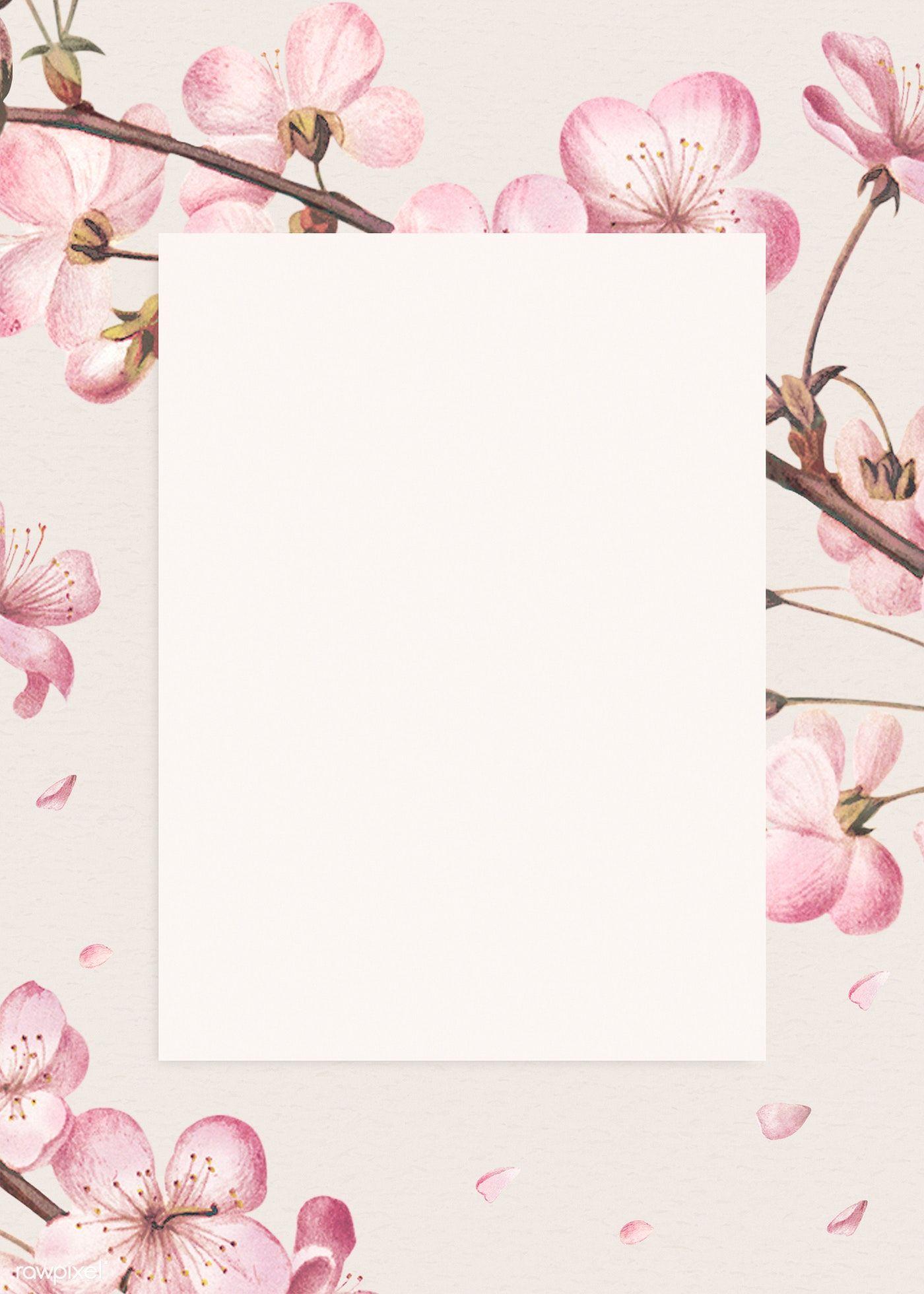 1400 x 1960 · jpeg - Blank pink floral frame design | free image by rawpixel / Donlaya ...