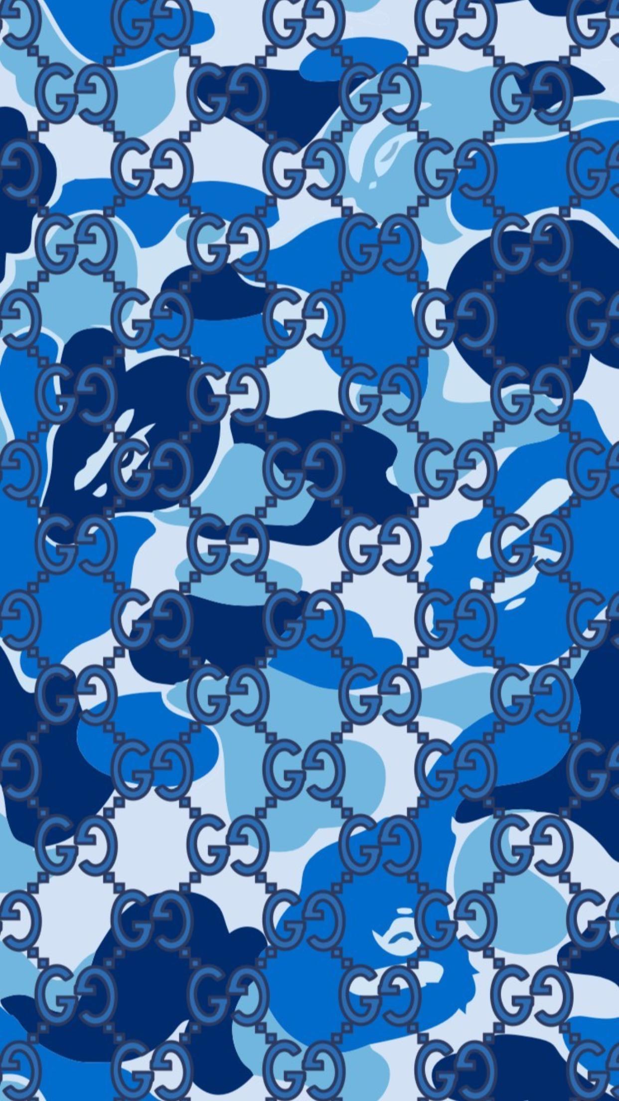 1242 x 2208 · png - GUCCI BLUE CAMO WALLPAPER | Camo wallpaper, Blue wallpaper iphone, Blue ...