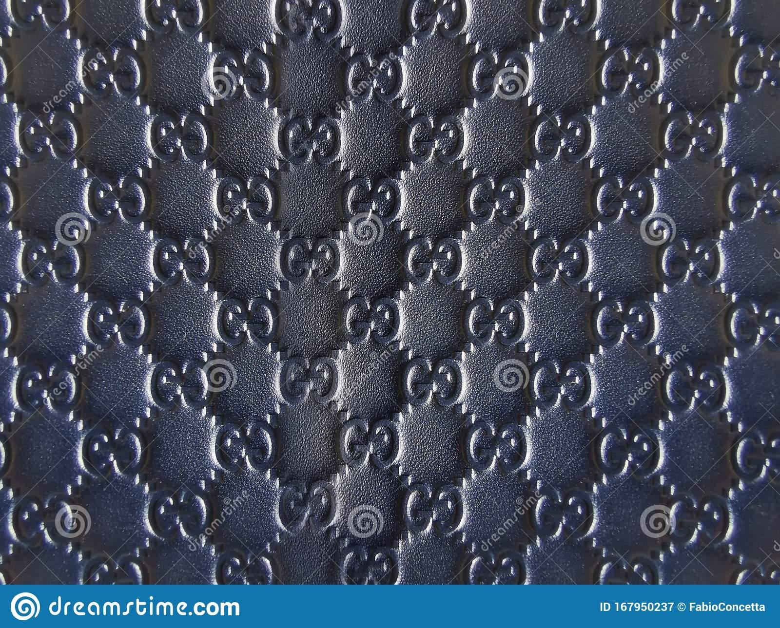 1600 x 1289 · jpeg - Blue Leather Background Of Gucci Monogram Logo Editorial Photography ...