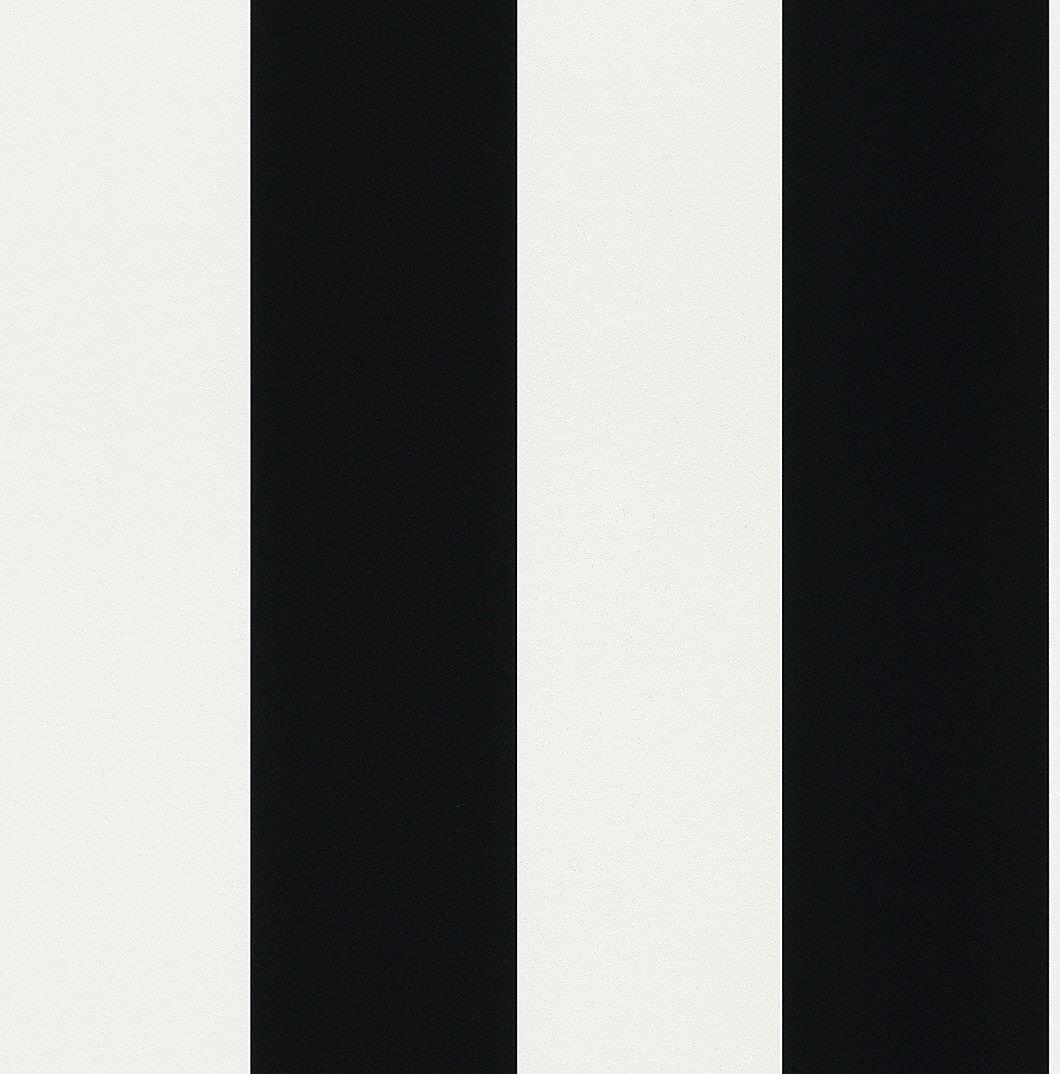 1060 x 1074 · jpeg - Rasch Bold Stripes Wallpaper Off White Black Metallic Shimmer Striped ...