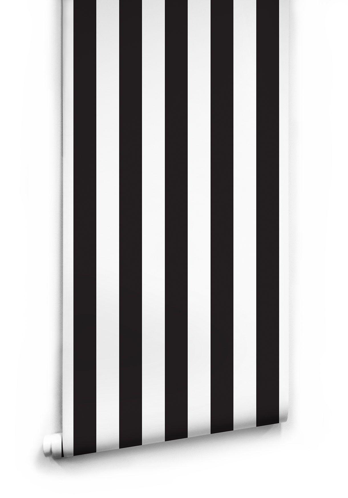 1220 x 1745 · jpeg - Black & White Stripe Wallpaper, Bold Yet Elegant  Milton & King ...