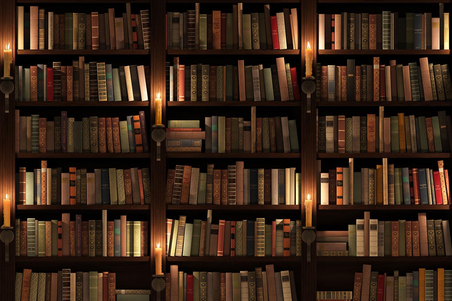 1500 x 1000 · jpeg - Bookshelf Home Library Zoom Background : 