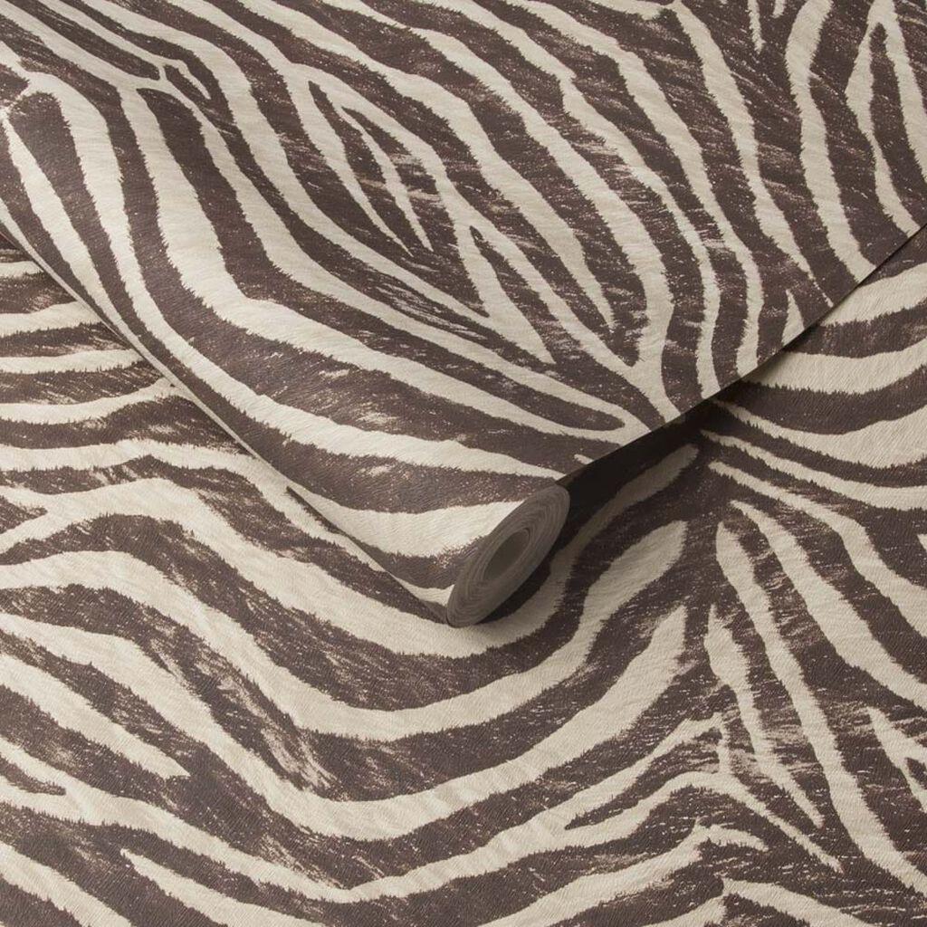 1024 x 1024 · jpeg - Zebra Brown & Beige Wallpaper | Brown Wallpaper | Graham & Brown