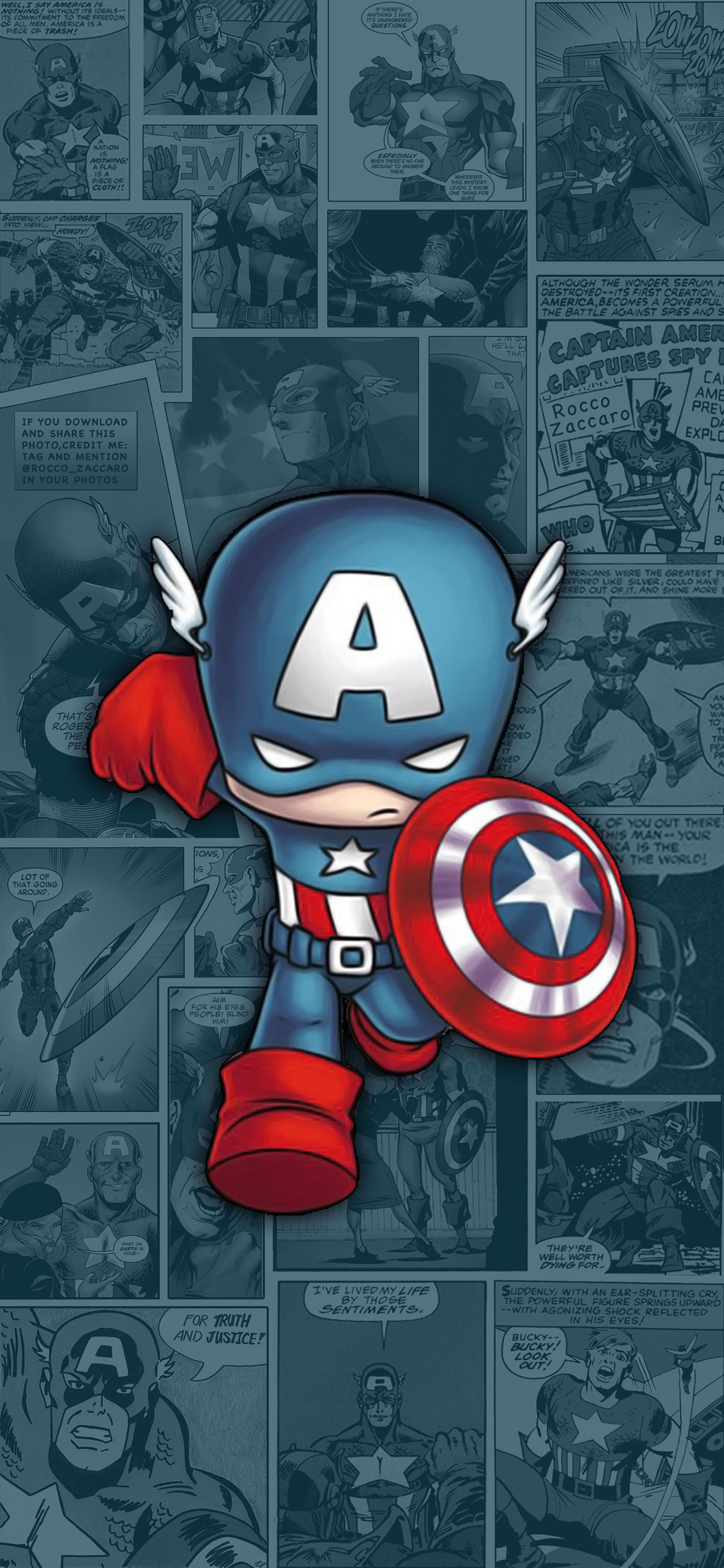 2344 x 5075 · png - Captain America Cartoon Wallpapers - Wallpaper Cave