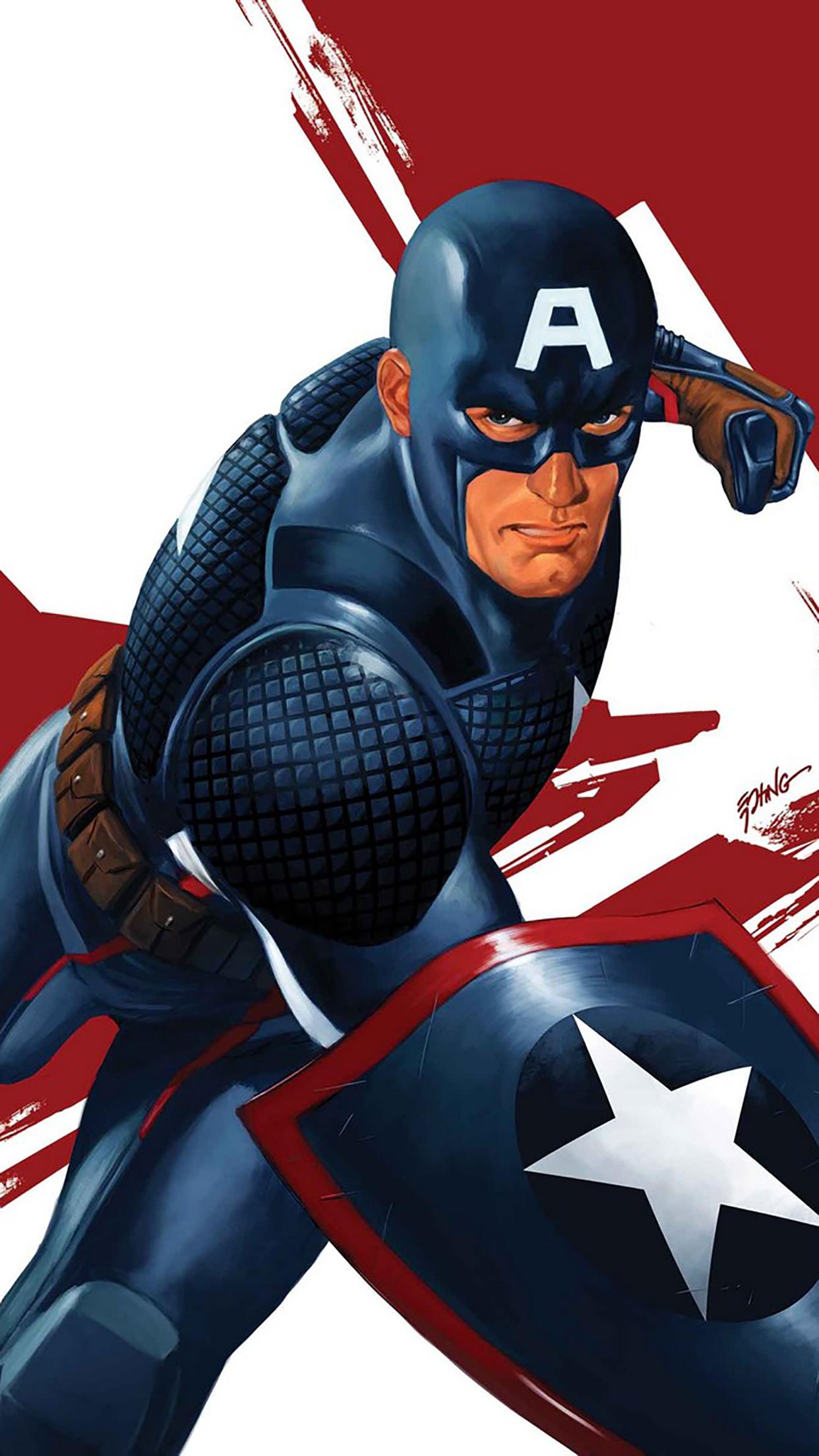 1242 x 2208 · jpeg - Captain America : Cartoon Wallpaper for iPhone 11, Pro Max, X, 8, 7, 6 ...