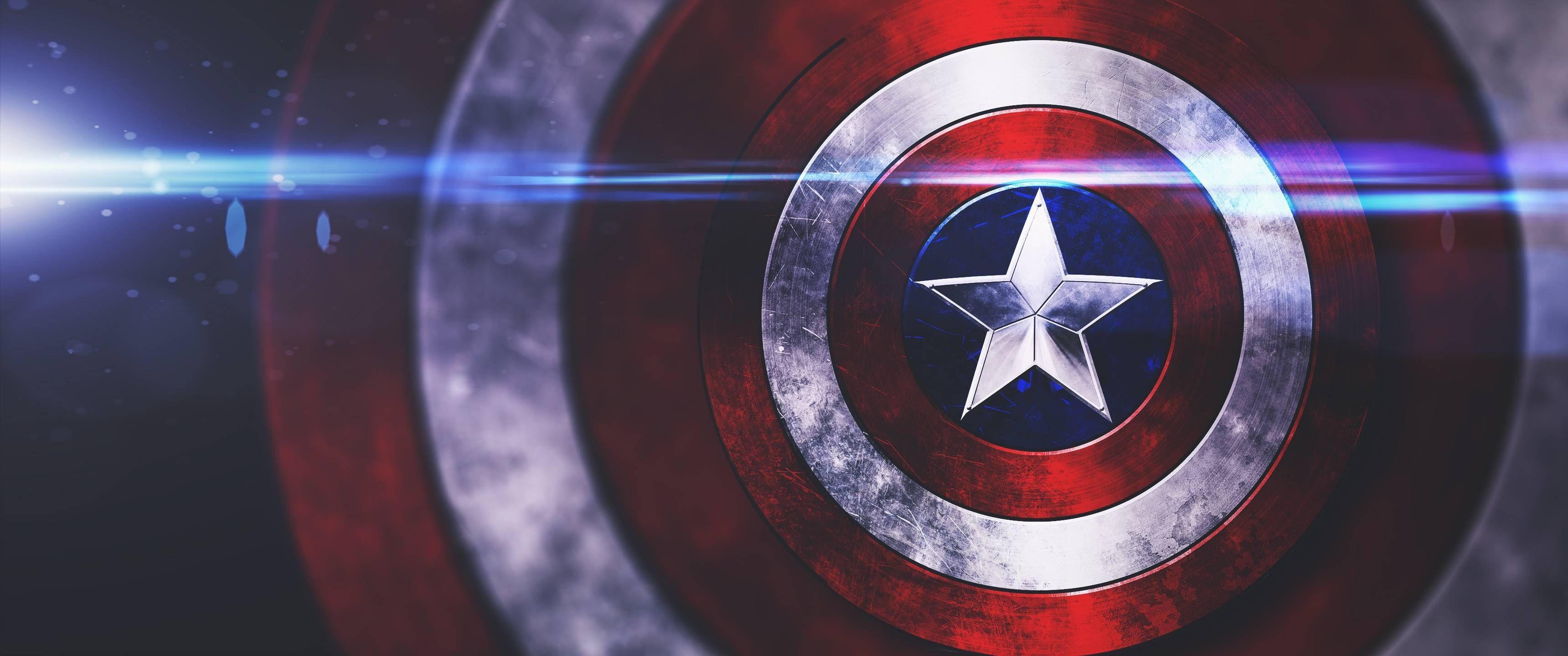 3440 x 1440 · jpeg - Captain America Logo Wallpapers (80+ background pictures)