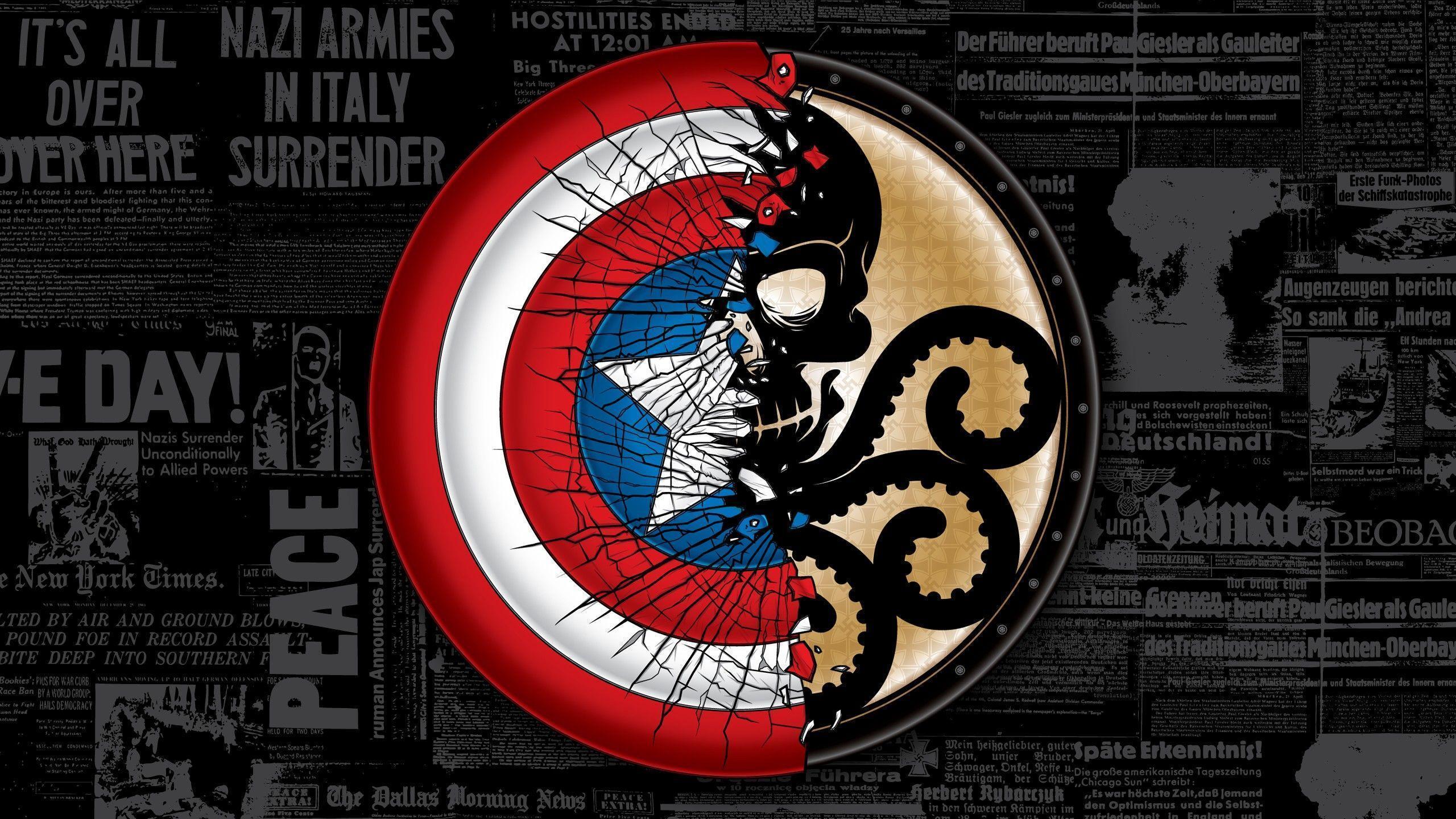 2560 x 1440 · jpeg - Captain America Logo Wallpapers - Wallpaper Cave