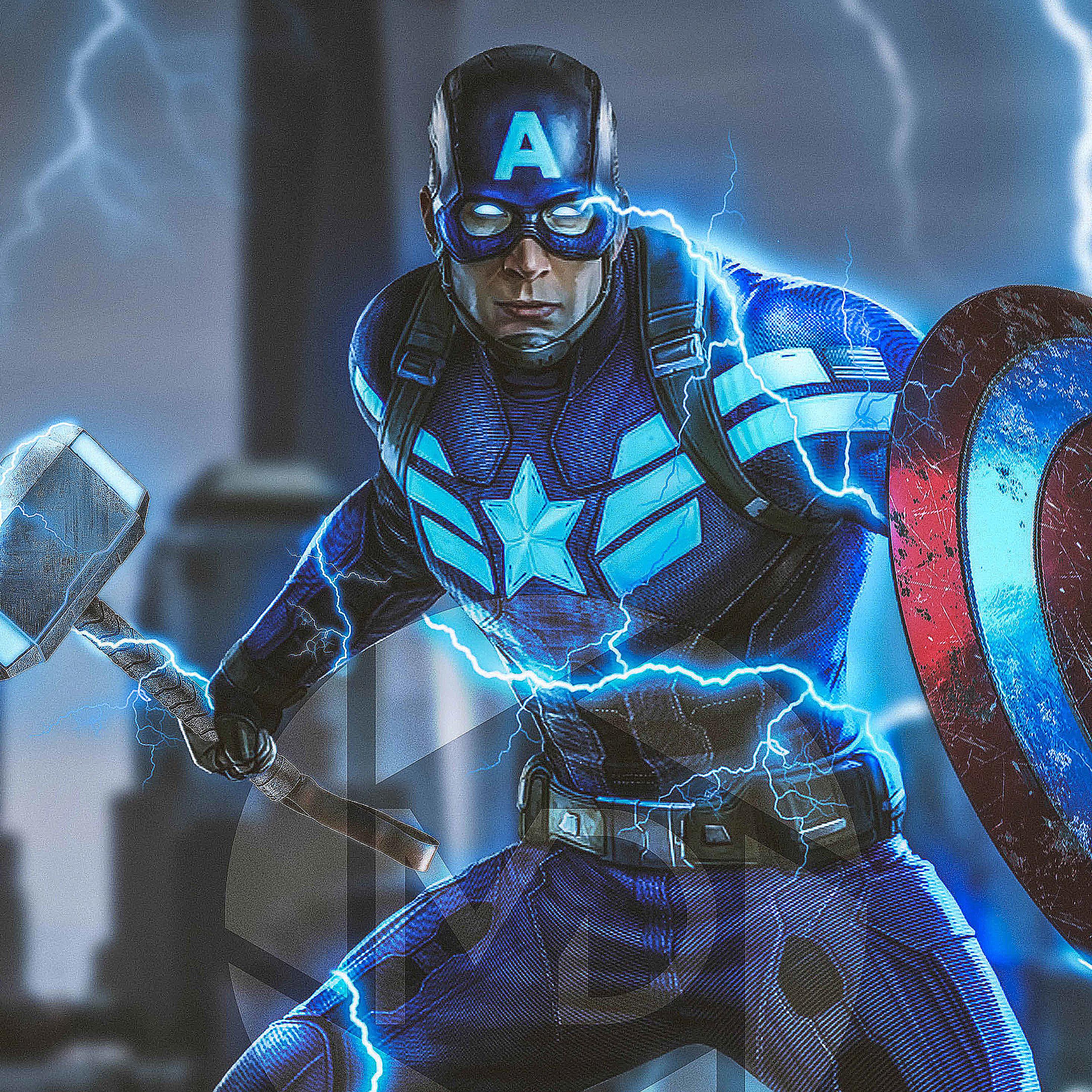 2932 x 2932 · jpeg - 2932x2932 Captain America Mjolnir Avengers Endgame 4k 2019 Ipad Pro ...