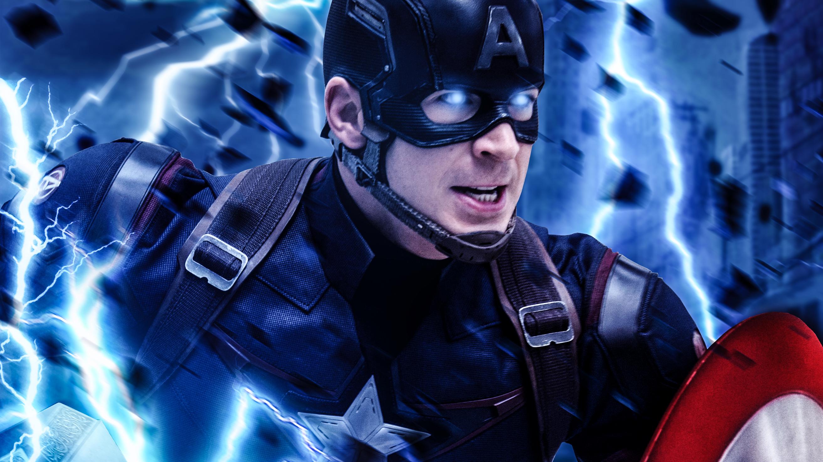 2625 x 1476 · jpeg - Captain America Mjolnir Avengers Endgame Art, HD Superheroes, 4k ...