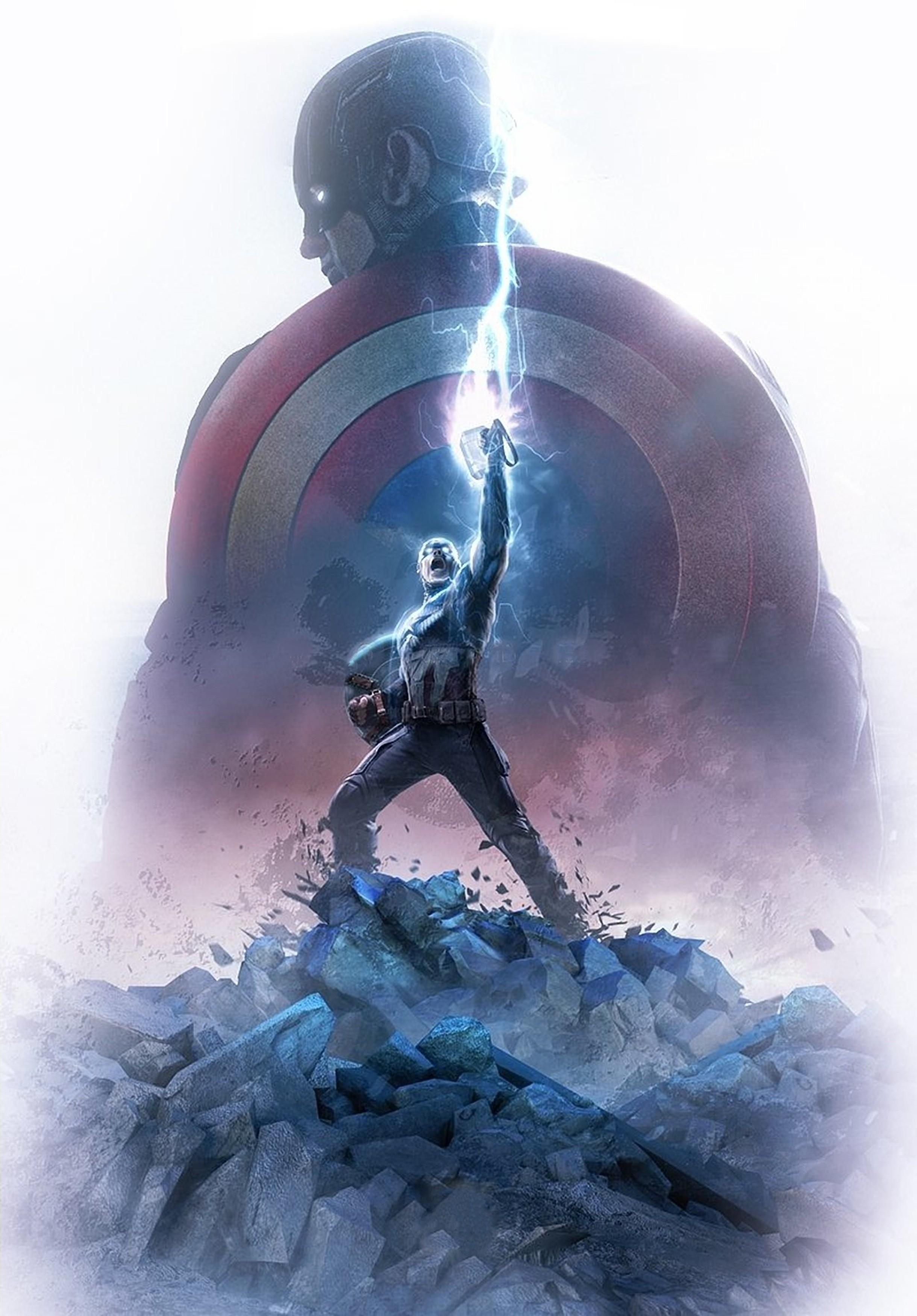 2439 x 3500 · jpeg - Lifeofanut: Captain America Mjolnir Wallpaper 4k