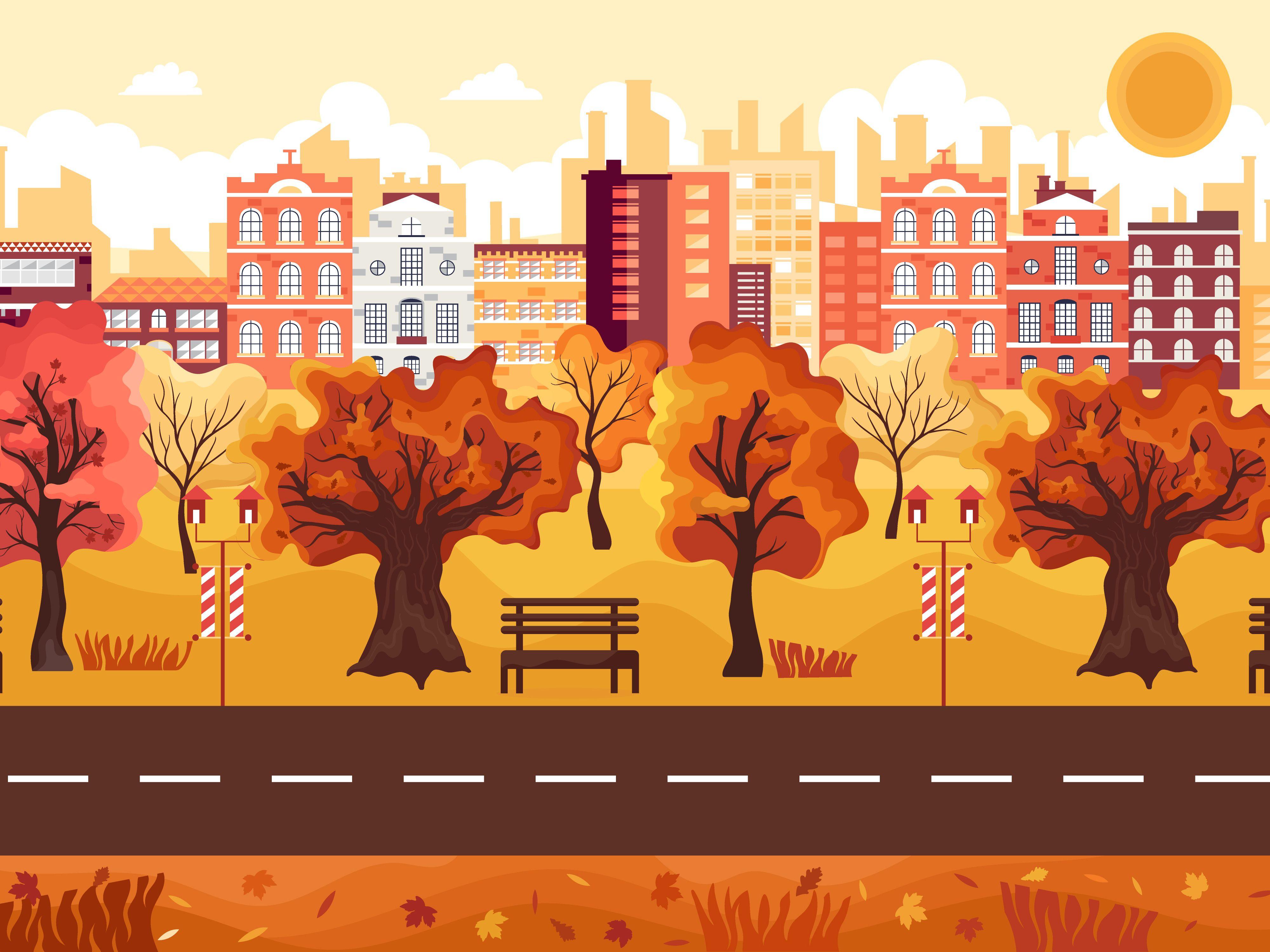 4000 x 3000 · jpeg - Autumn | Cartoon wallpaper, Autumn vector, Autumn illustration
