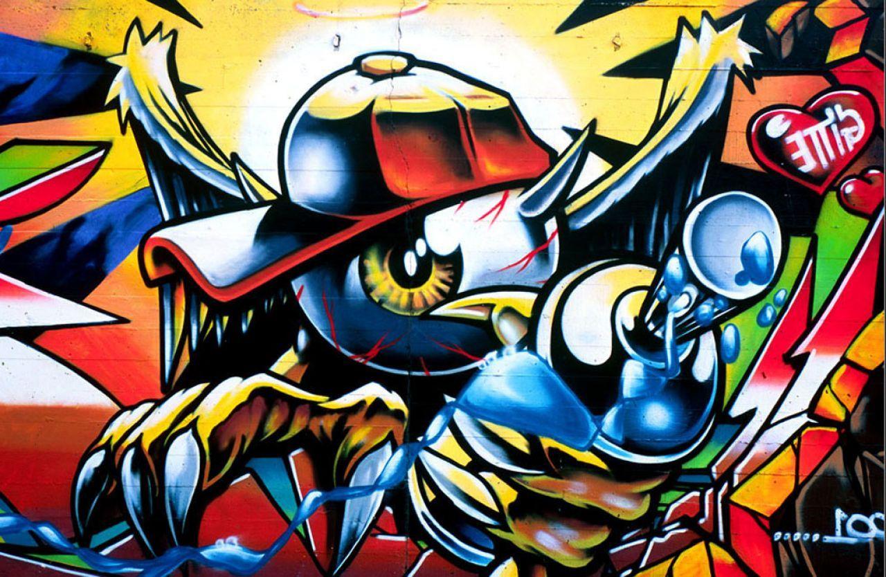 1280 x 834 · jpeg - Cartoons Graffiti Best Art Wall Picture | Graffiti artwork, Cool ...