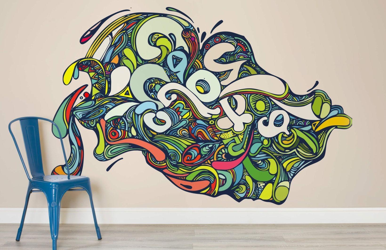 1640 x 1064 · jpeg - Psychedelic Graffiti Art Wallpaper Mural | Hovia UK | Graffiti cartoons ...