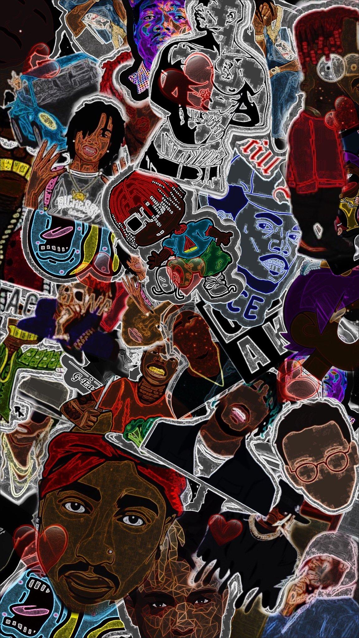 1152 x 2048 · jpeg - Cartoon Rappers Wallpapers - Wallpaper Cave
