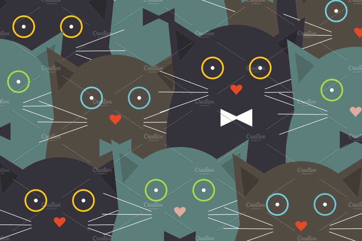 1160 x 772 · jpeg - Cat background | Custom-Designed Illustrations ~ Creative Market