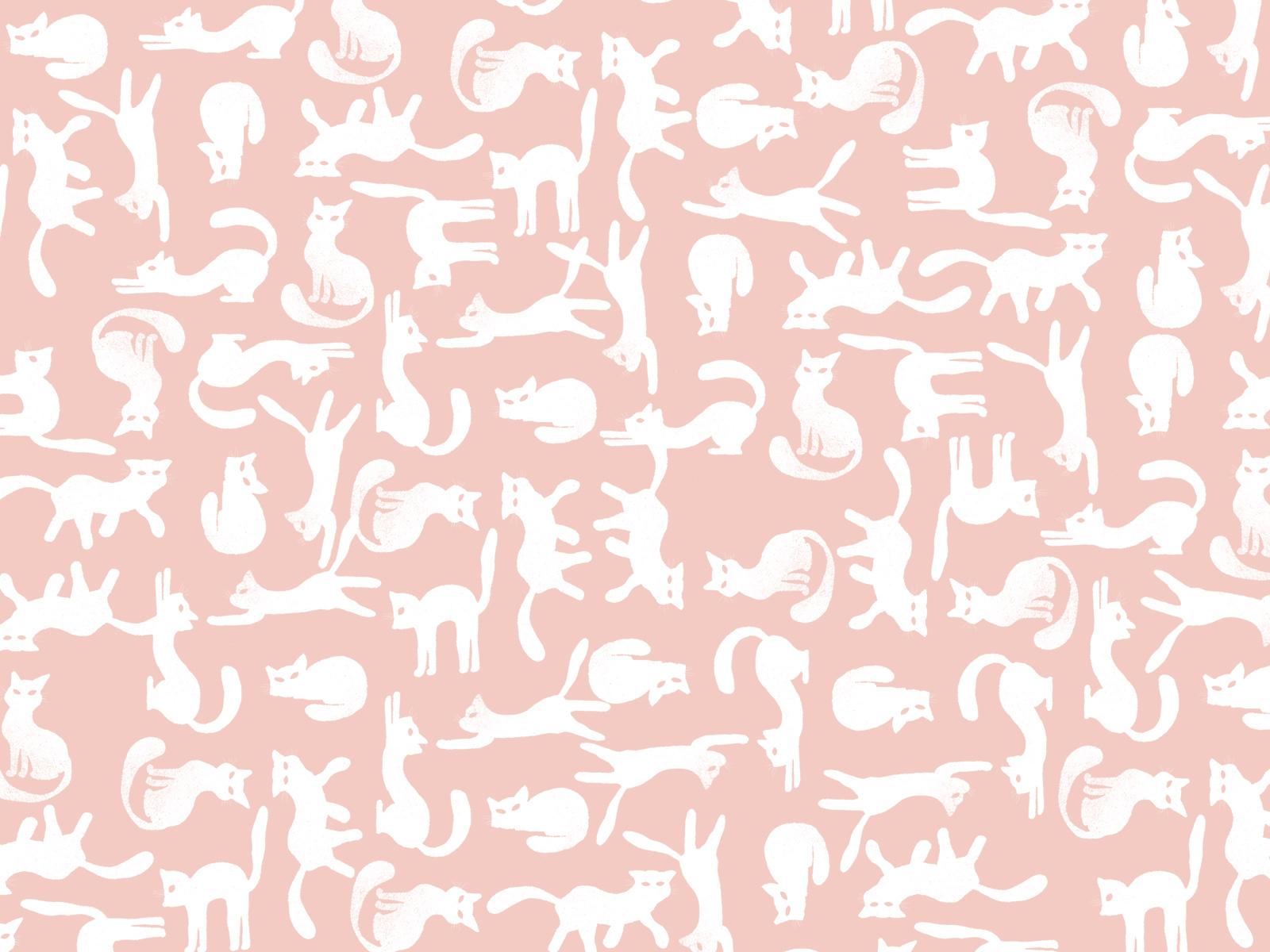 1600 x 1200 · jpeg - Pink Cat Print