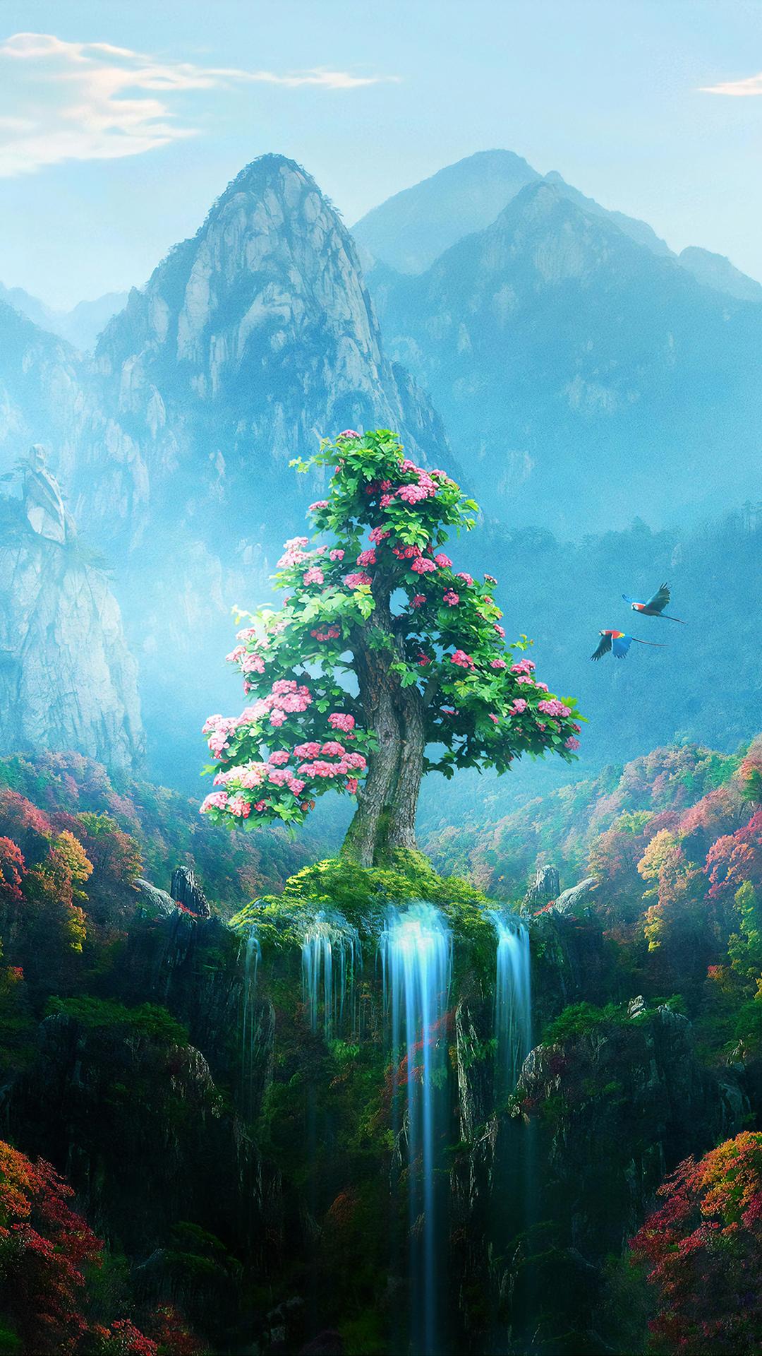 1080 x 1920 · jpeg - Spring Autumn Colorful Nature Magical Forest | Mobile Wallpaper - HD ...