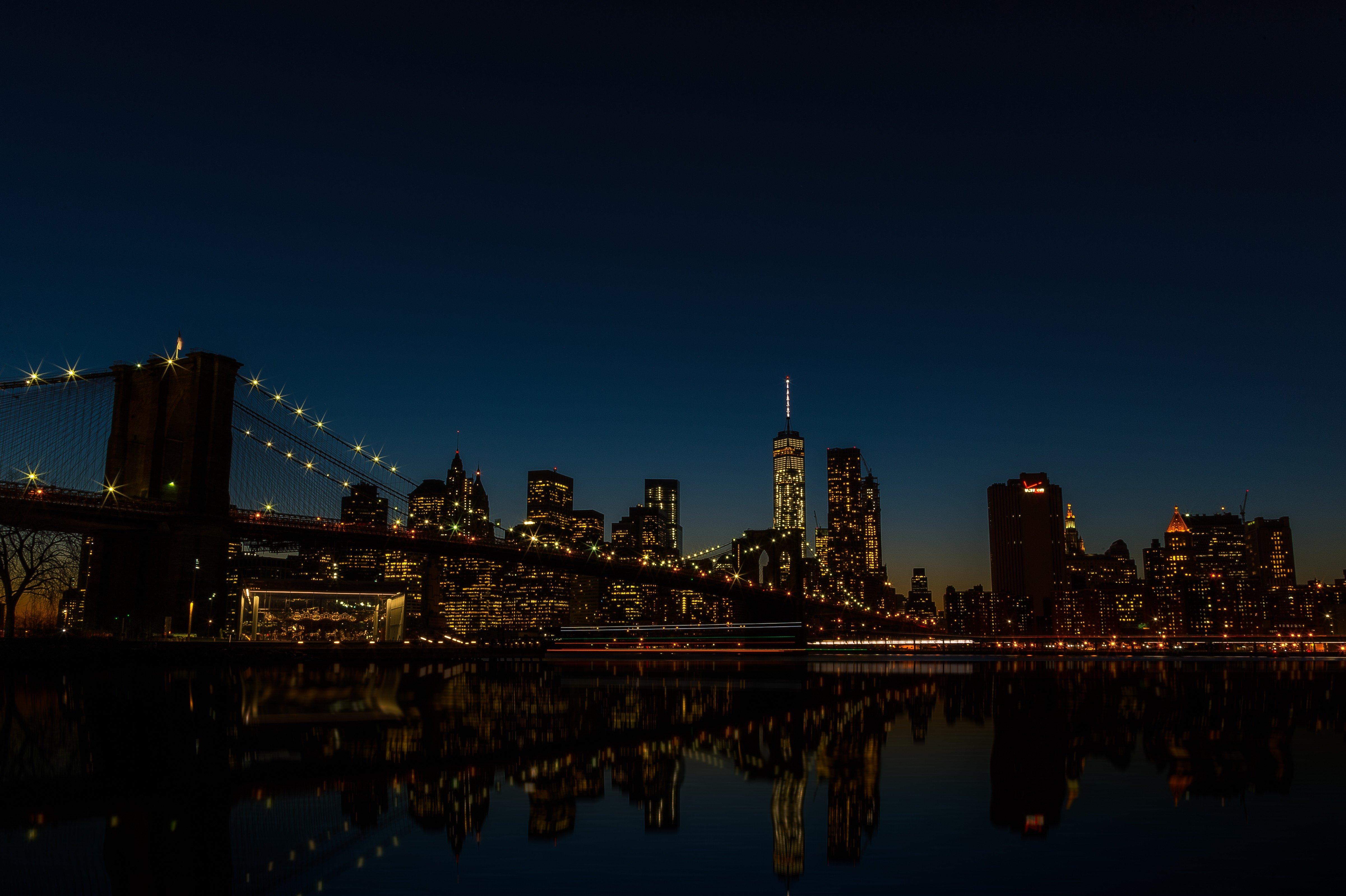4803 x 3197 · jpeg - bridge, Cityscape, City, Lights, Night, New York City Wallpapers HD ...