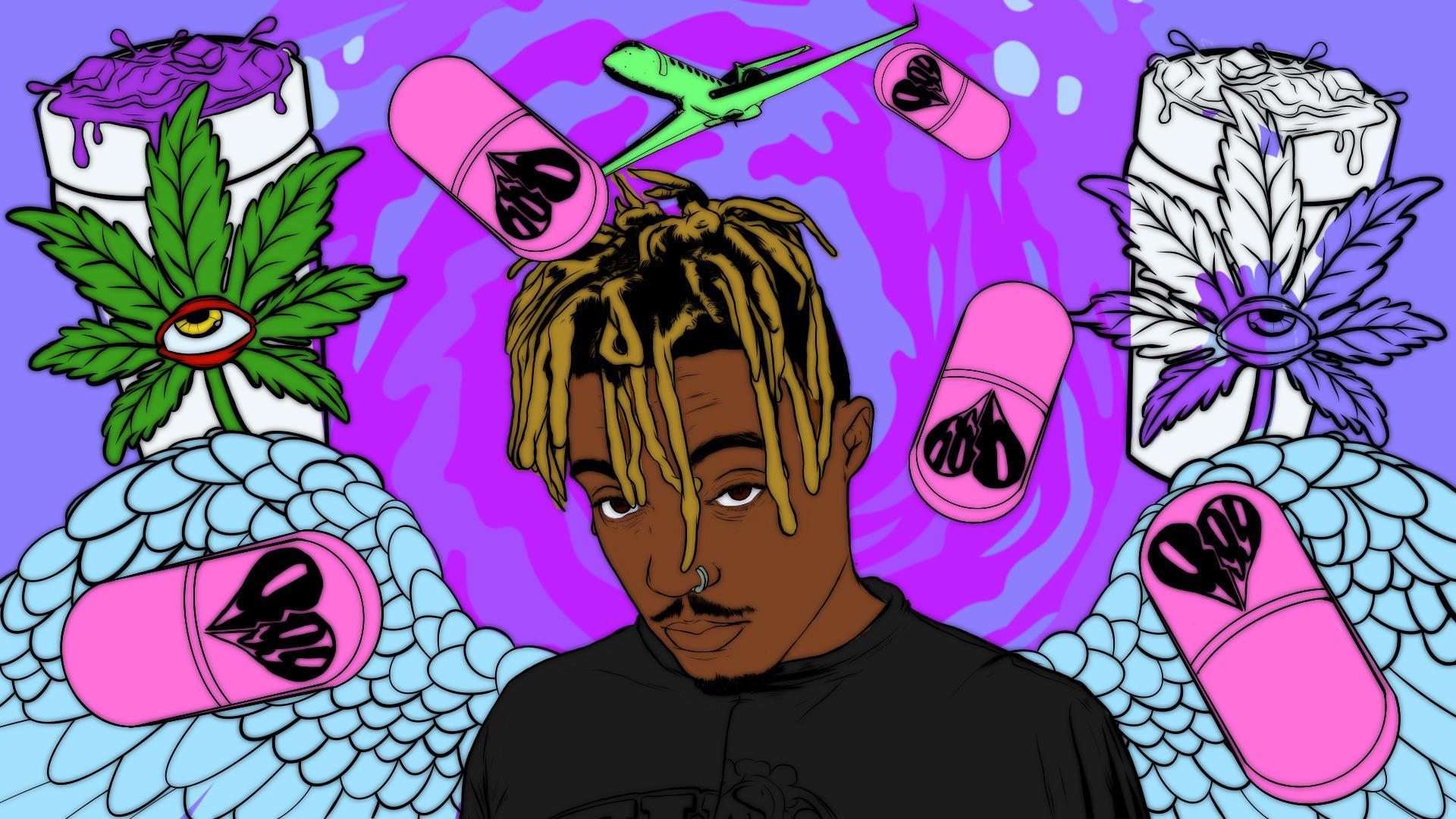 1920 x 1080 · jpeg - Im working on this juice WRLD wallpaper its in a very early stage. I ...