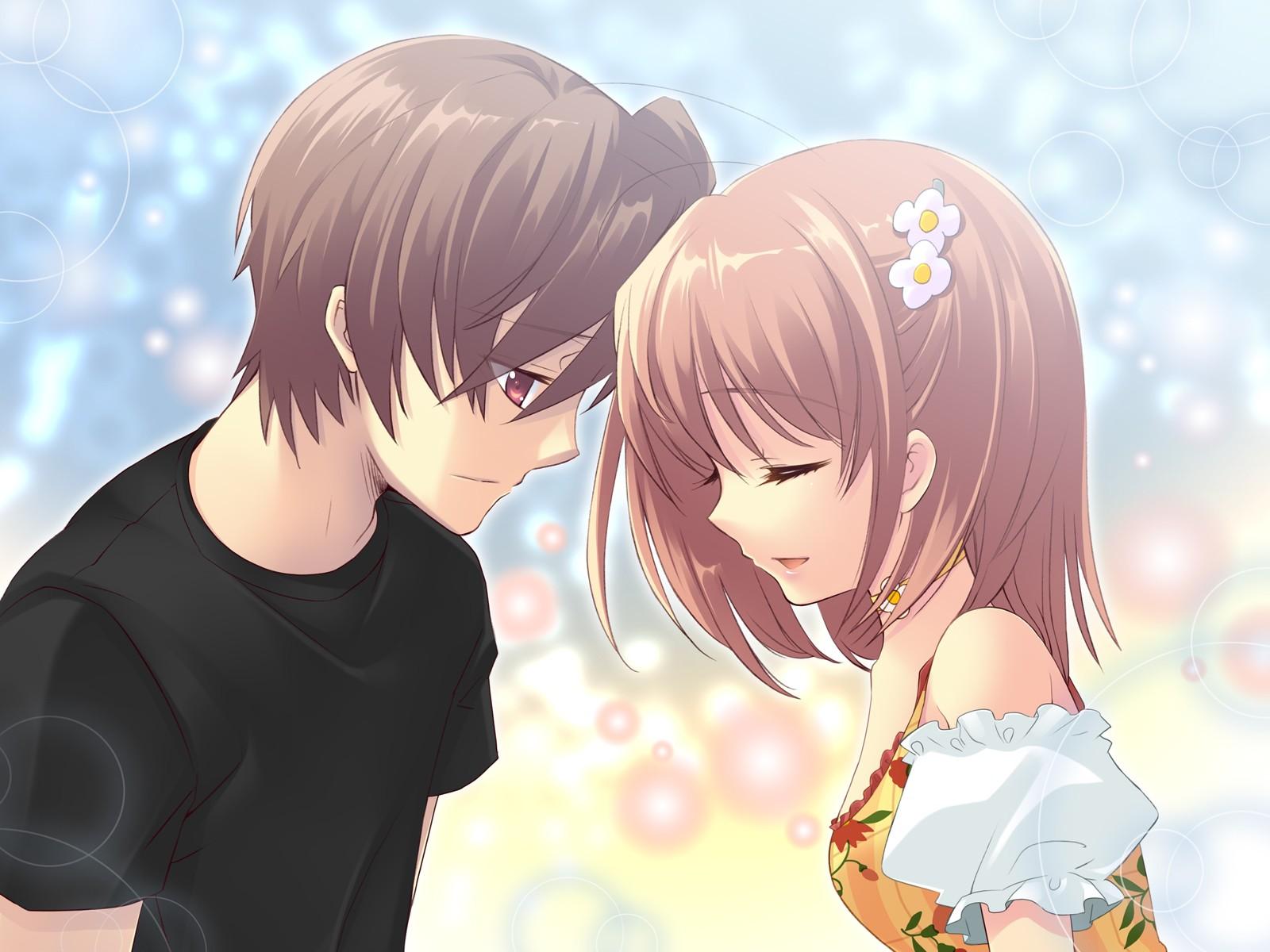 1600 x 1200 · jpeg - HD Cute Anime Couple Backgrounds | PixelsTalk