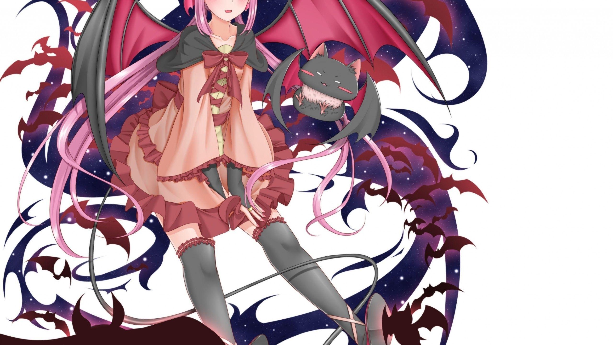 2560 x 1440 · jpeg - Cute Demon Anime Girl Wallpapers - Wallpaper Cave