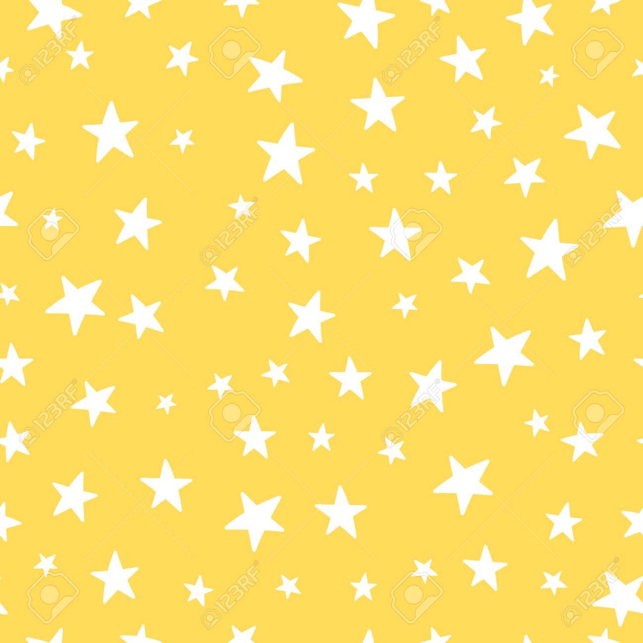 1300 x 1300 · jpeg - Free download Cute Yellow Vector Stars Seamless Pattern Nursery ...