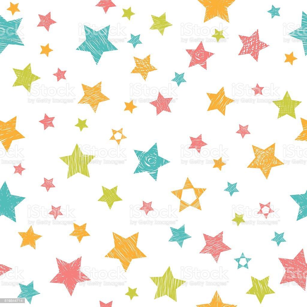 1024 x 1024 · jpeg - Cute Seamless Pattern With Colorful Stars Stylish Print Stock Vector ...