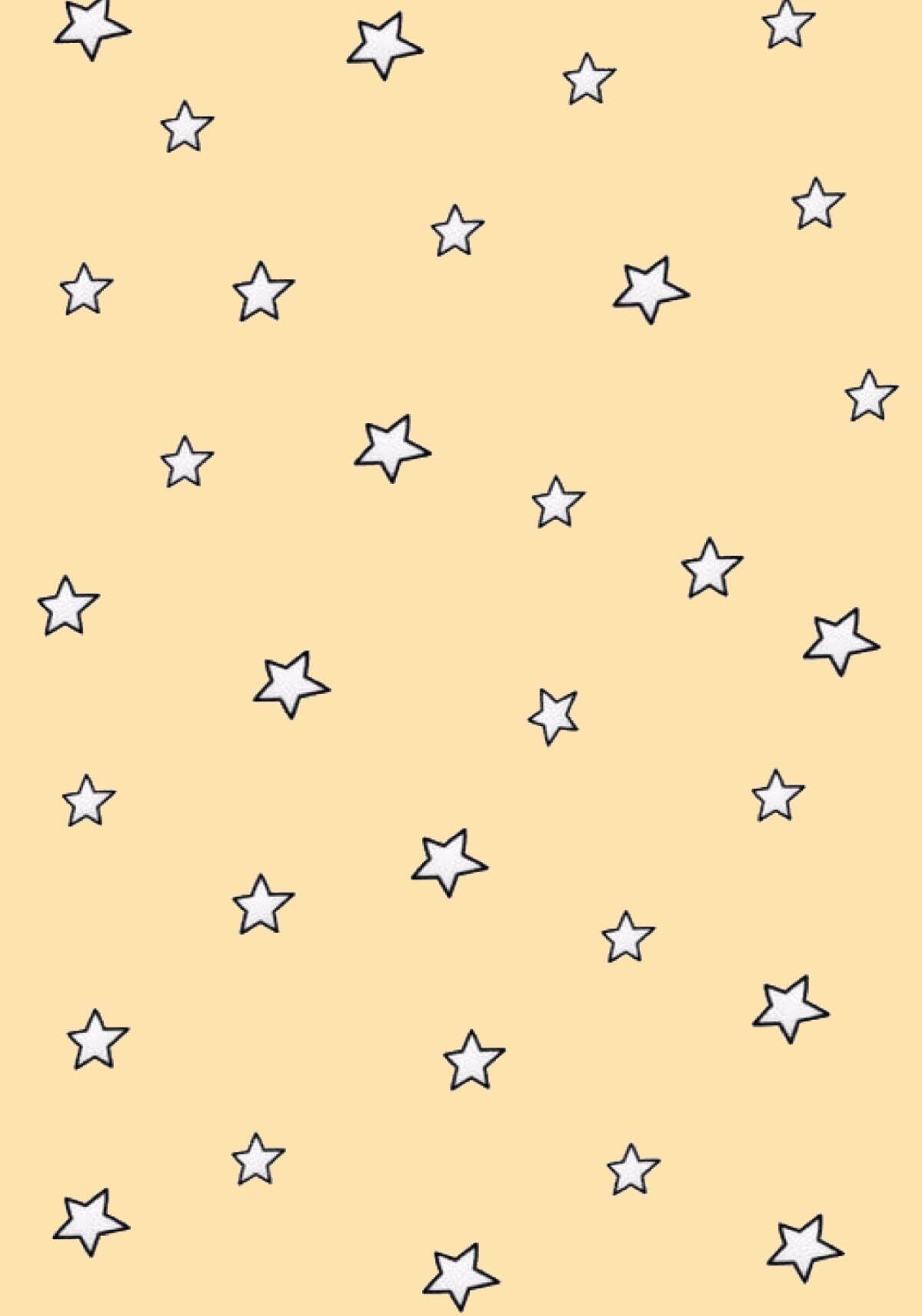1199 x 1711 · jpeg - minimalist stars wallpaper with pastel yellow background | Star ...