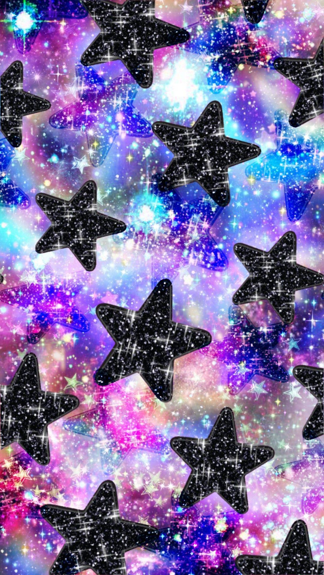 1080 x 1917 · jpeg - Sparkly Stars, made by me #purple #sparkly #wallpapers #backgrounds # ...