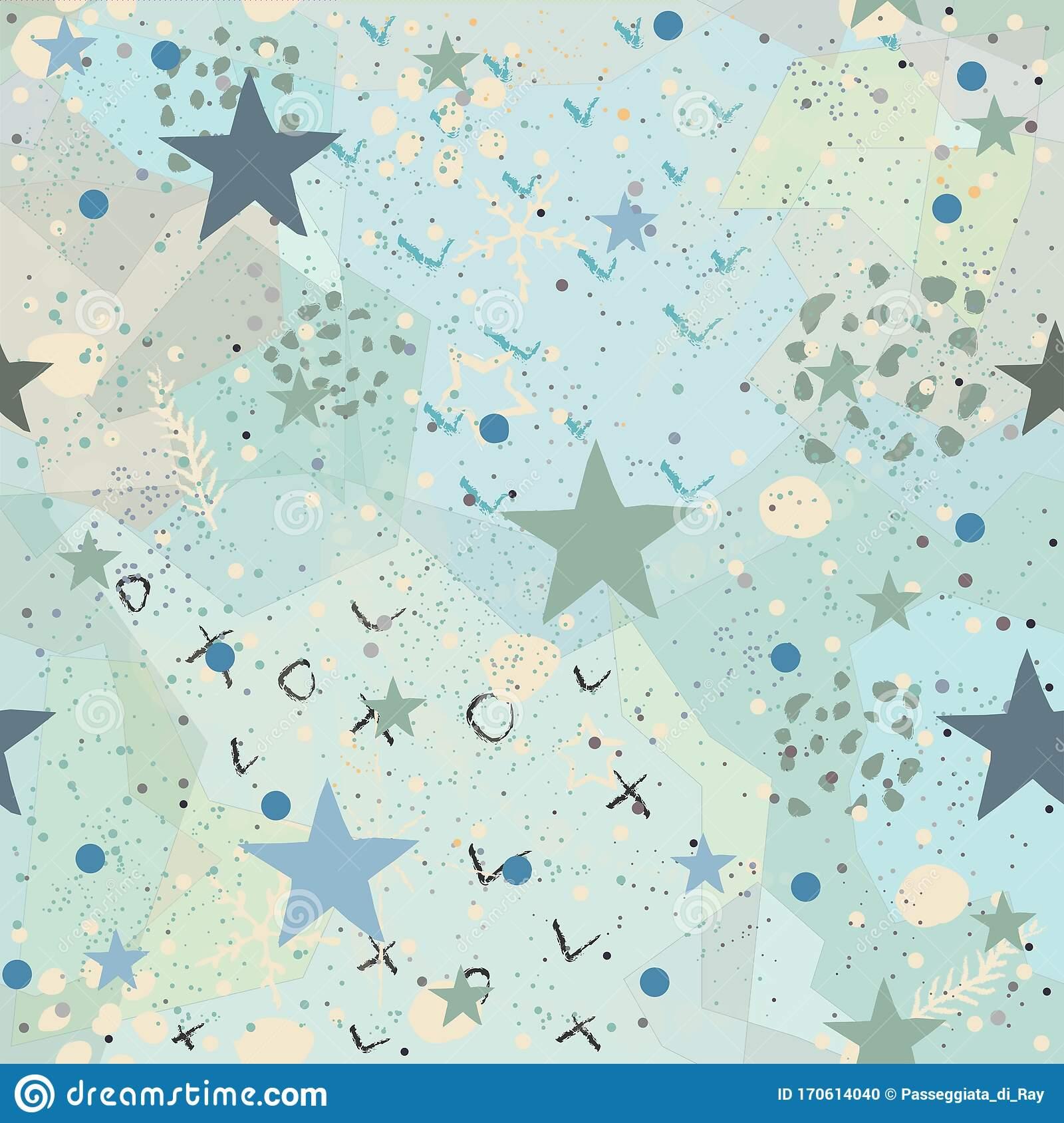 1600 x 1689 · jpeg - Cute Seamless Star Pattern stock illustration. Illustration of drawn ...