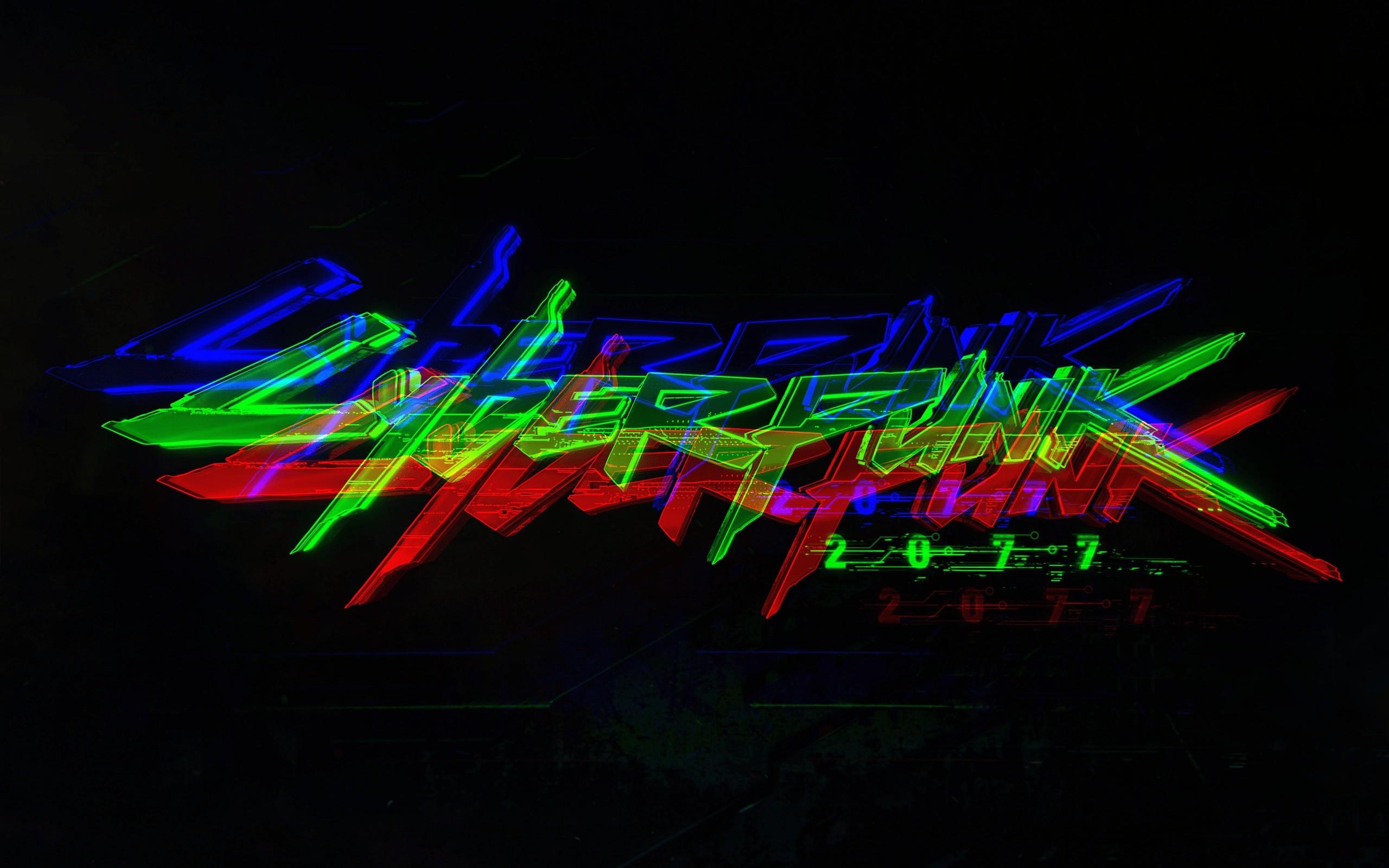 2560 x 1600 · jpeg - Cyberpunk 2077 Blurred Logo - KoLPaPer - Awesome Free HD Wallpapers