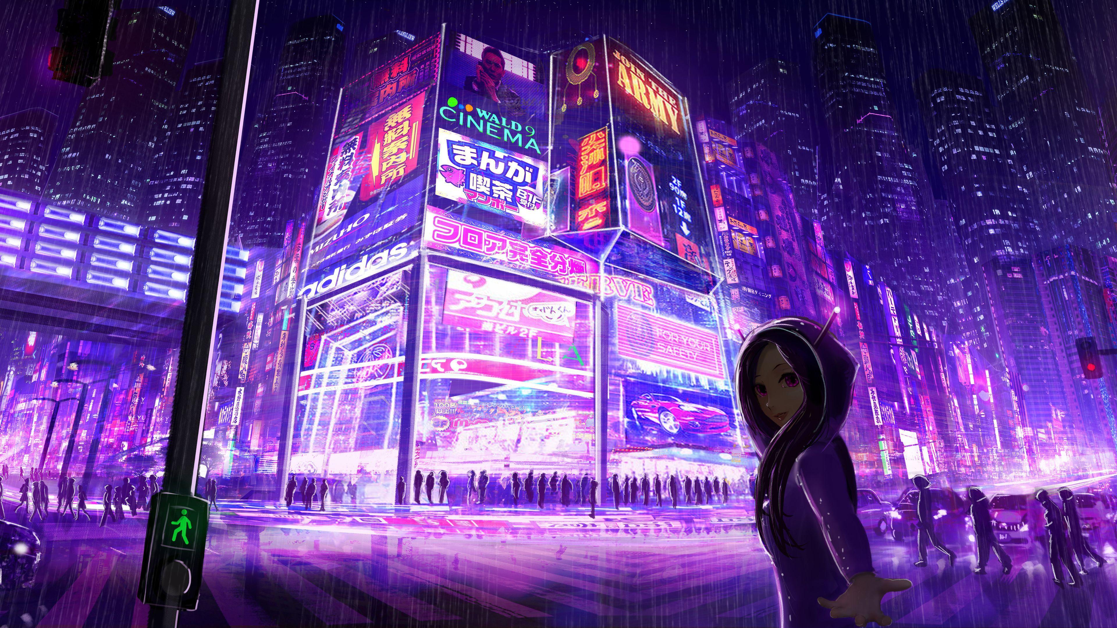 3840 x 2160 · jpeg - Cyberpunk Anime City Wallpapers - Top Free Cyberpunk Anime City ...