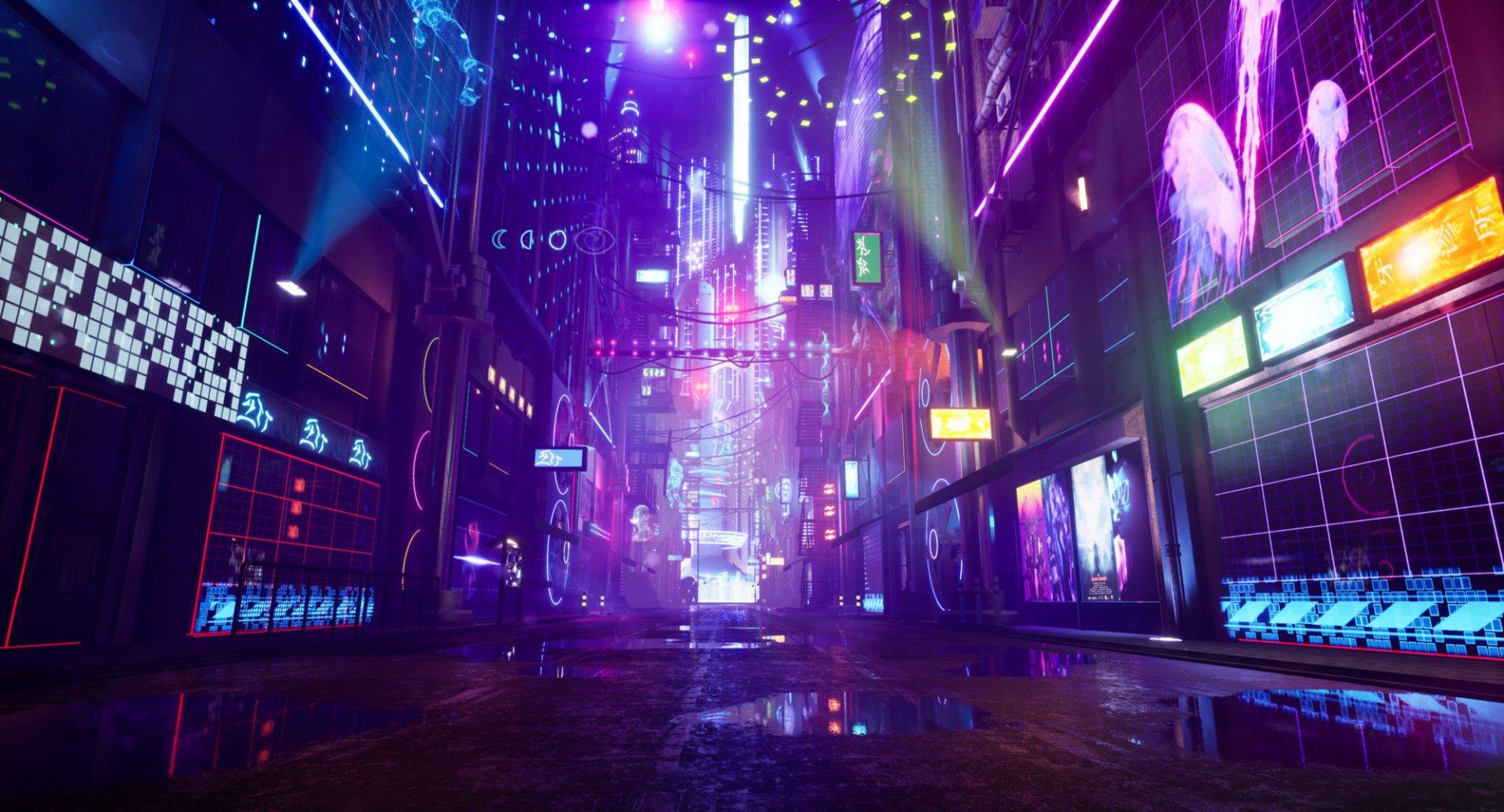 1920 x 1037 · jpeg - Cyberpunk City HD Wallpaper | Background Image | 2000x1080