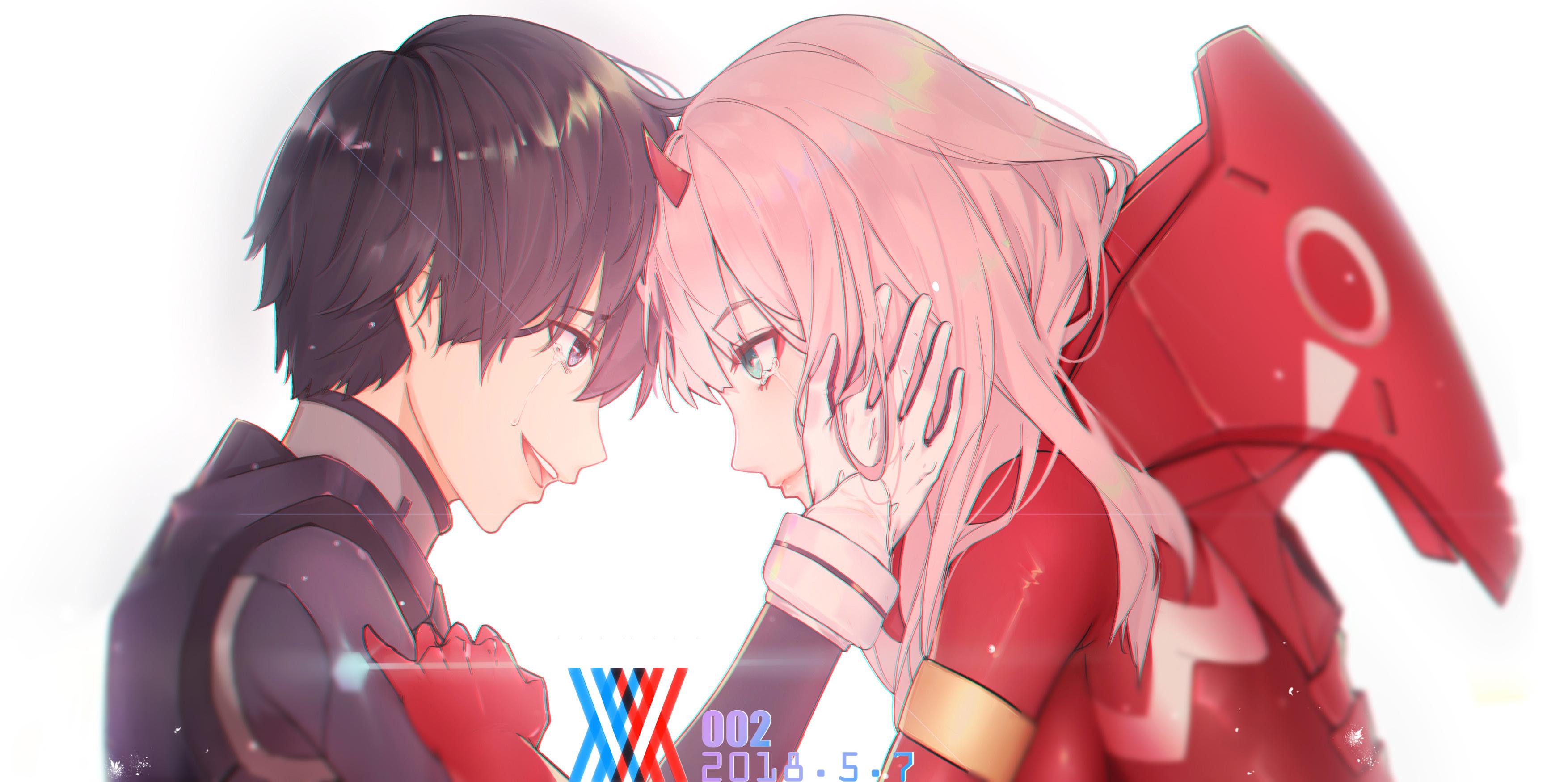 3508 x 1750 · jpeg - Darling In The Franxx Wallpaper Hiro And Zero Two / Darling In The ...