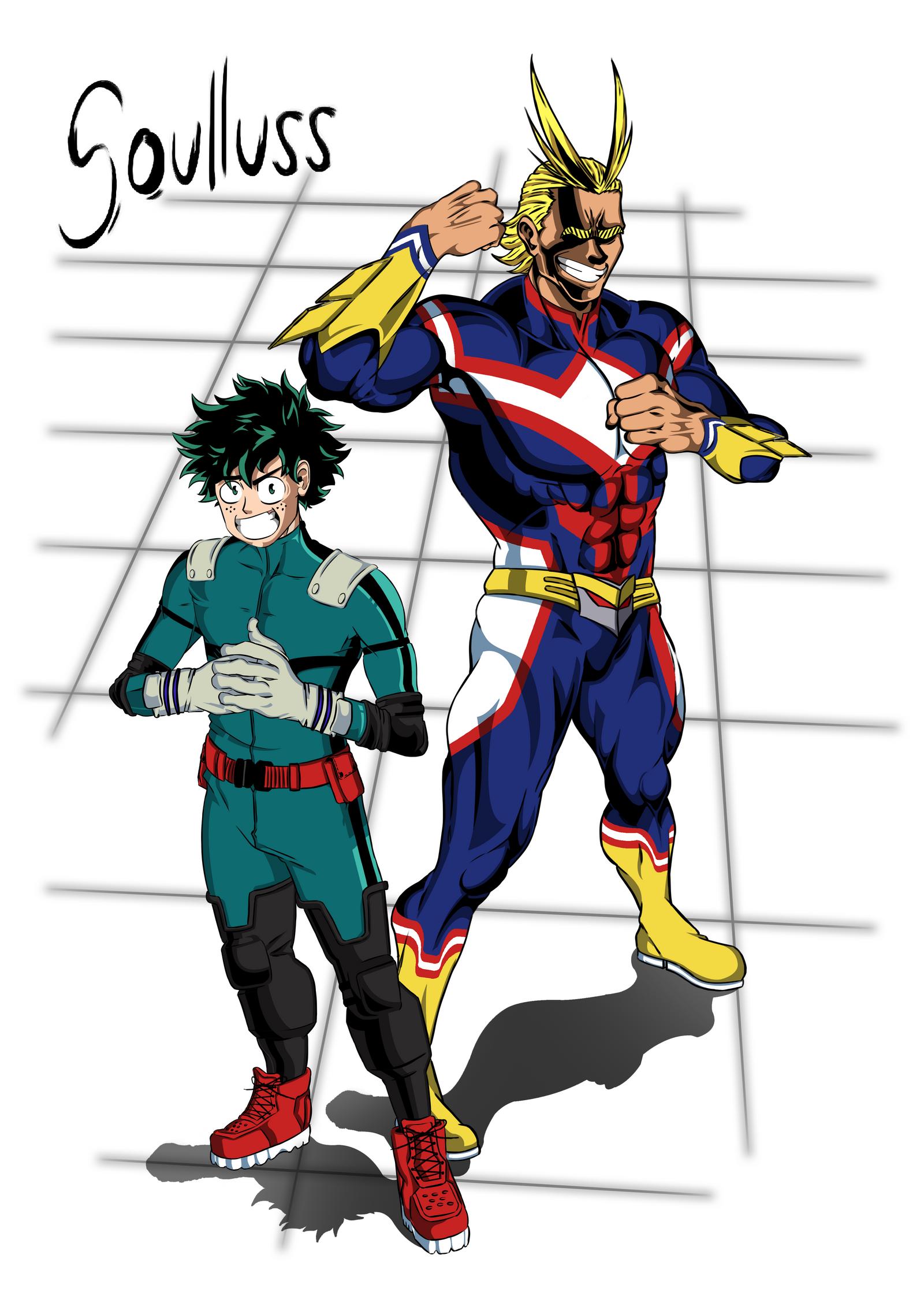 1600 x 2263 · png - Deku and All Might by Soulluss on DeviantArt